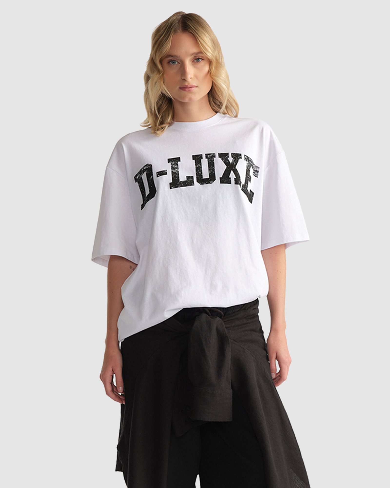 D-Luxe Distressed Logo Tee