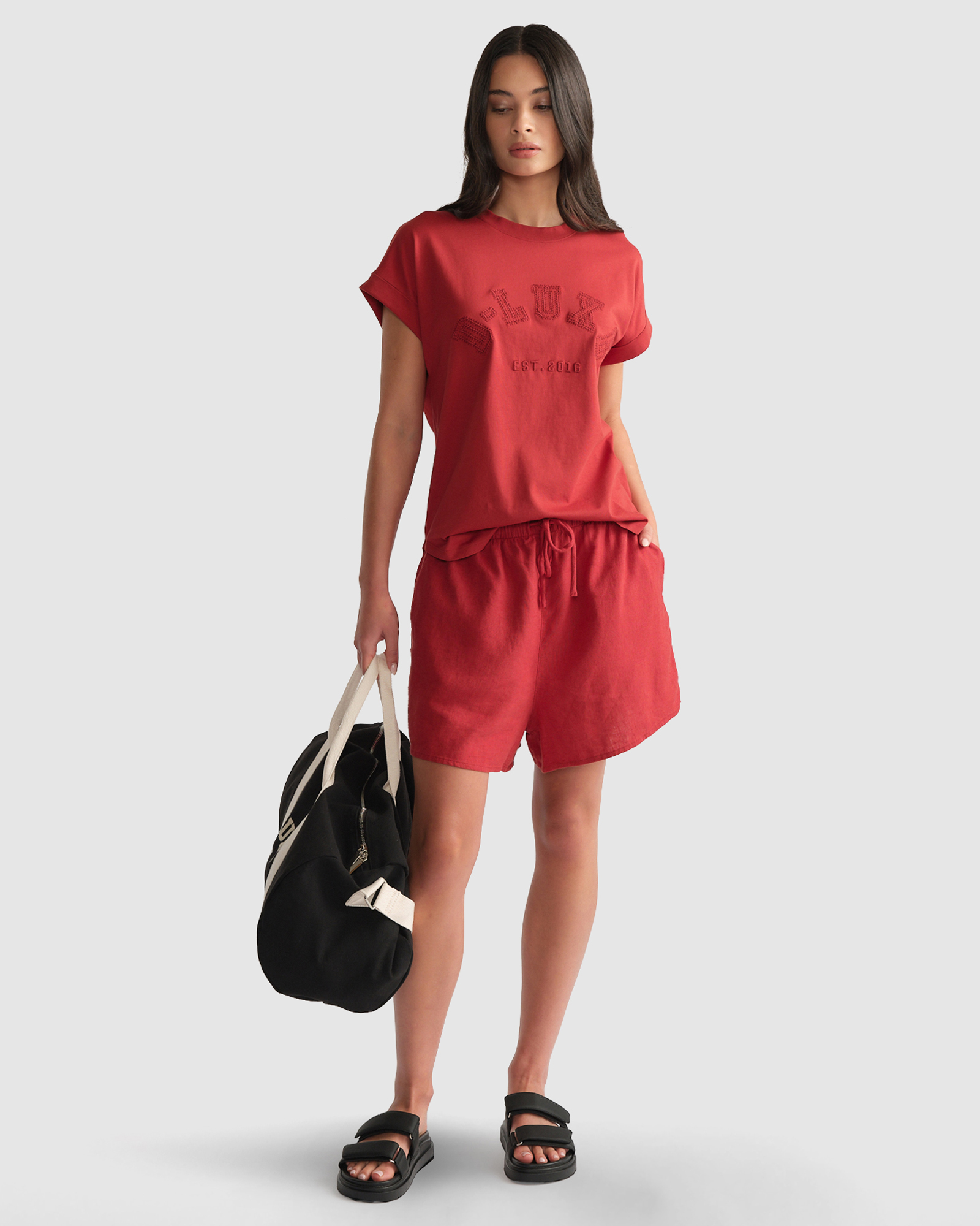 D-Luxe Collegiate Tonal Tee