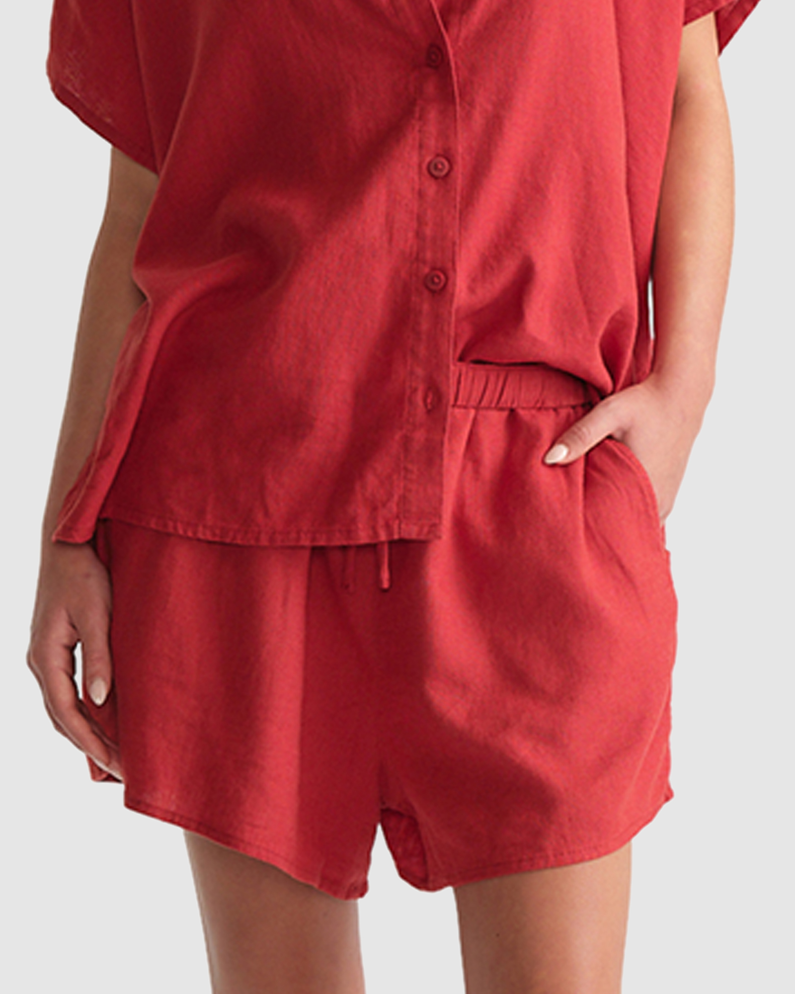 D-Luxe Linen Blend Flip Shorts
