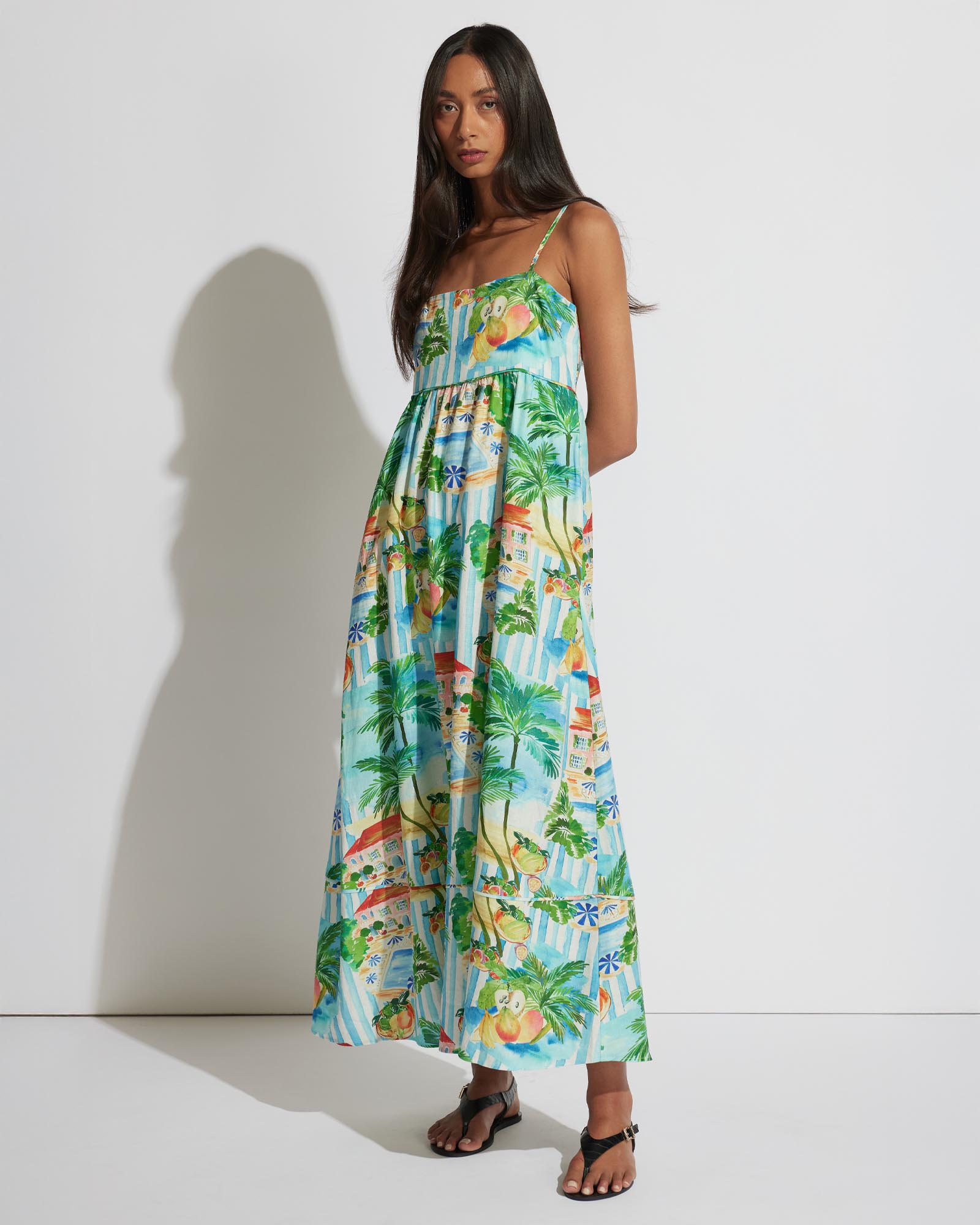 Allie Linen Blend Maxi Dress