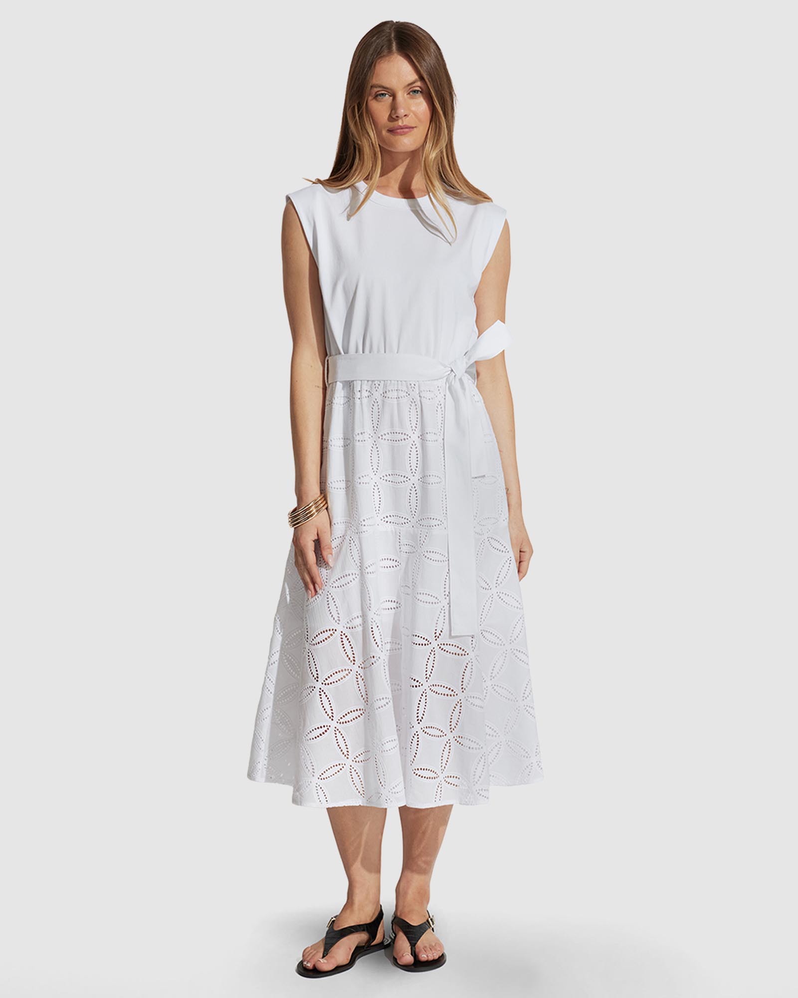 Eden Broderie Midi Dress