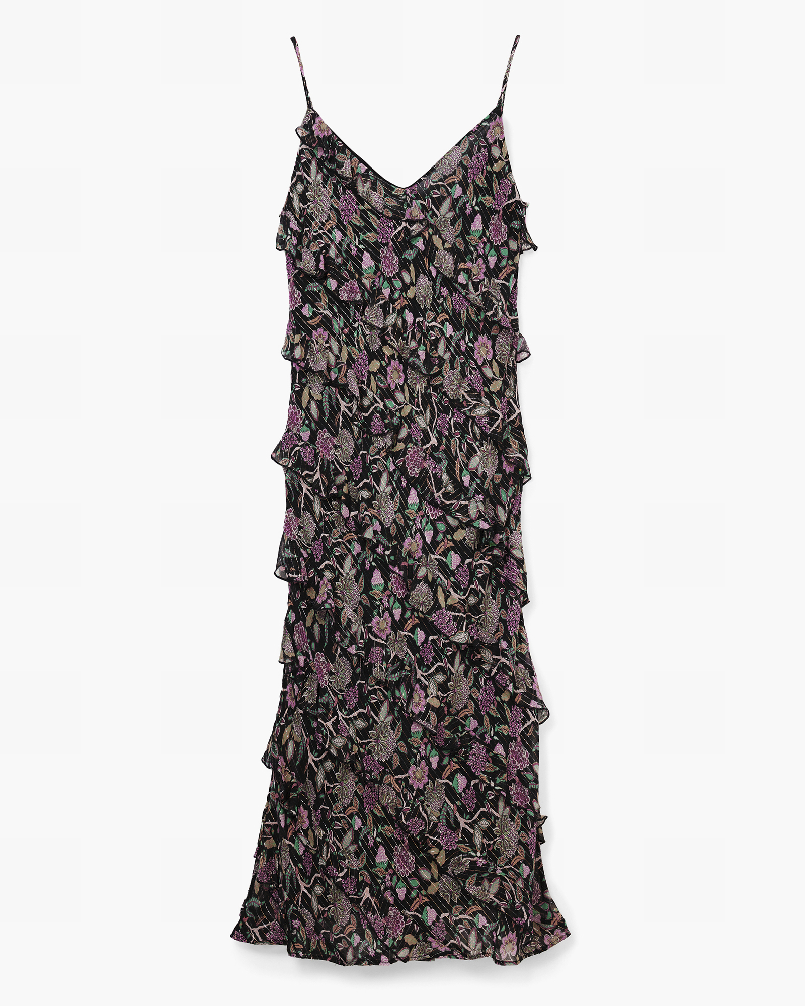 Midi dress with ruffles