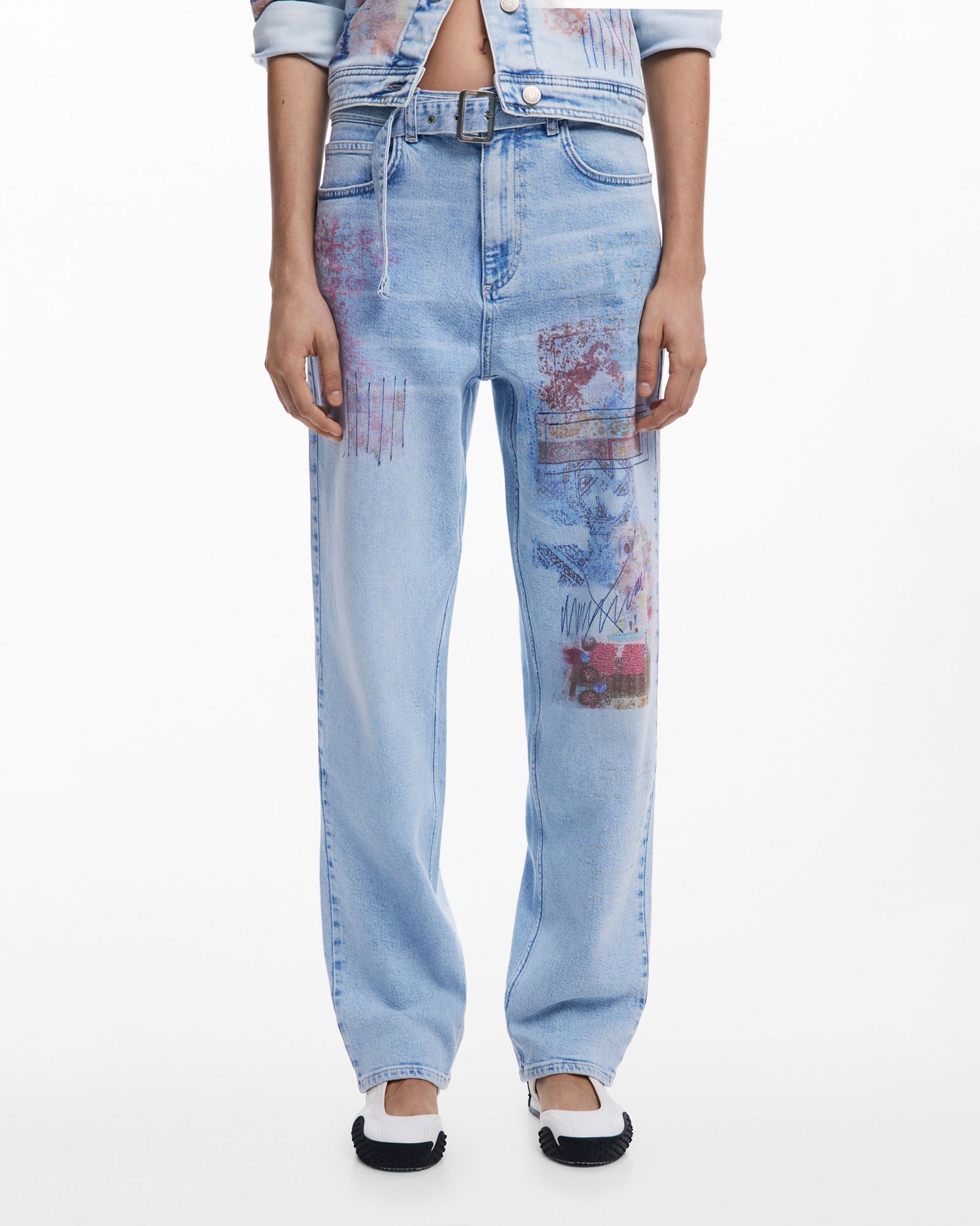 Straight Hindi print Jean