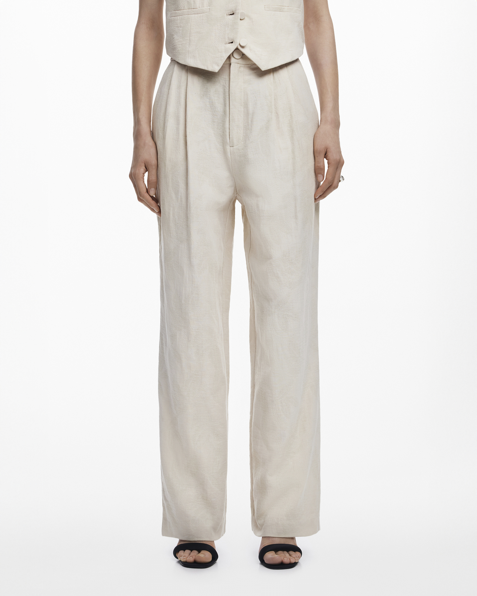 Patterned suit trousers