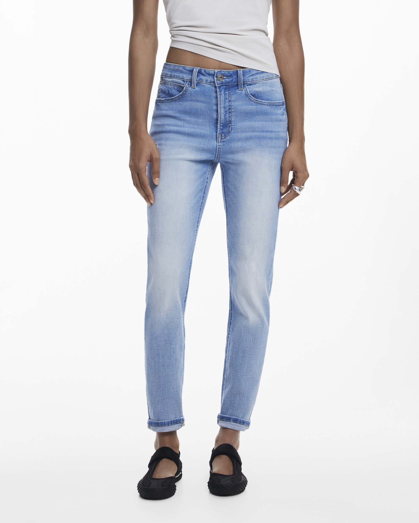 Skinny Jean in washed Denim