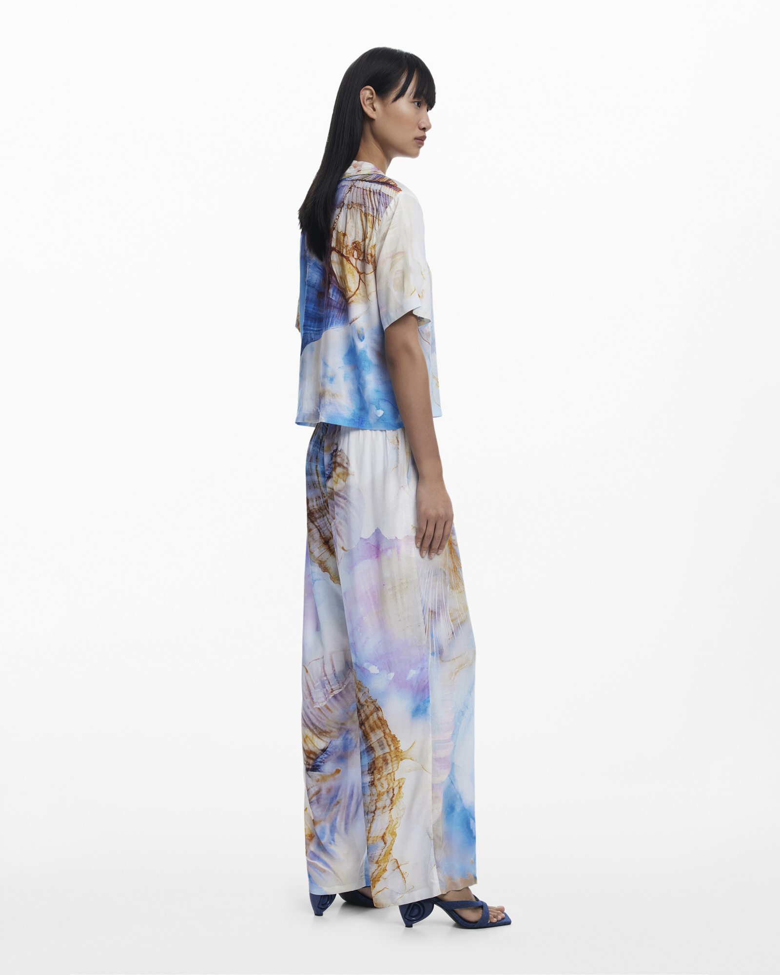 Shell print relaxed Pant