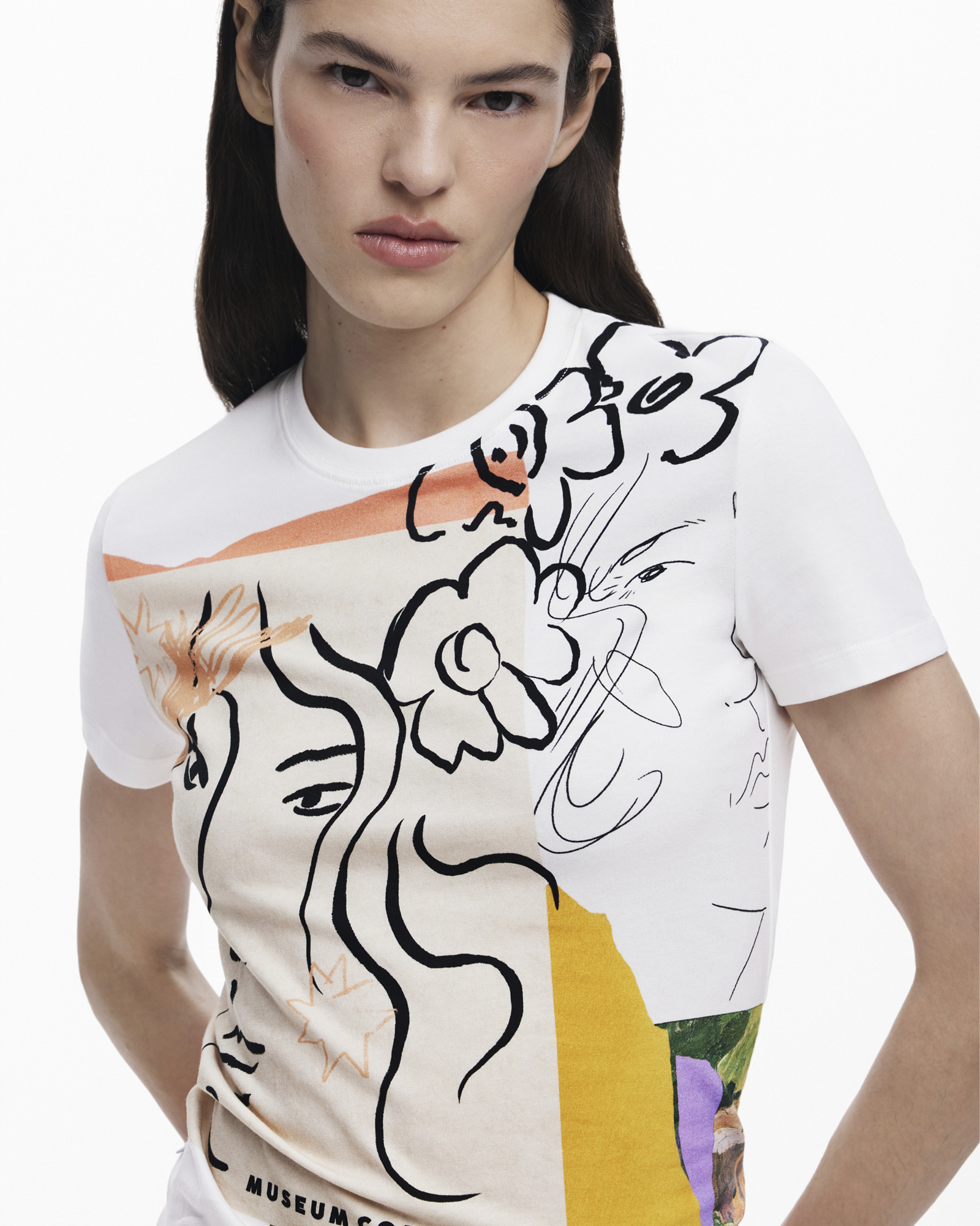 Arty print T-shirt