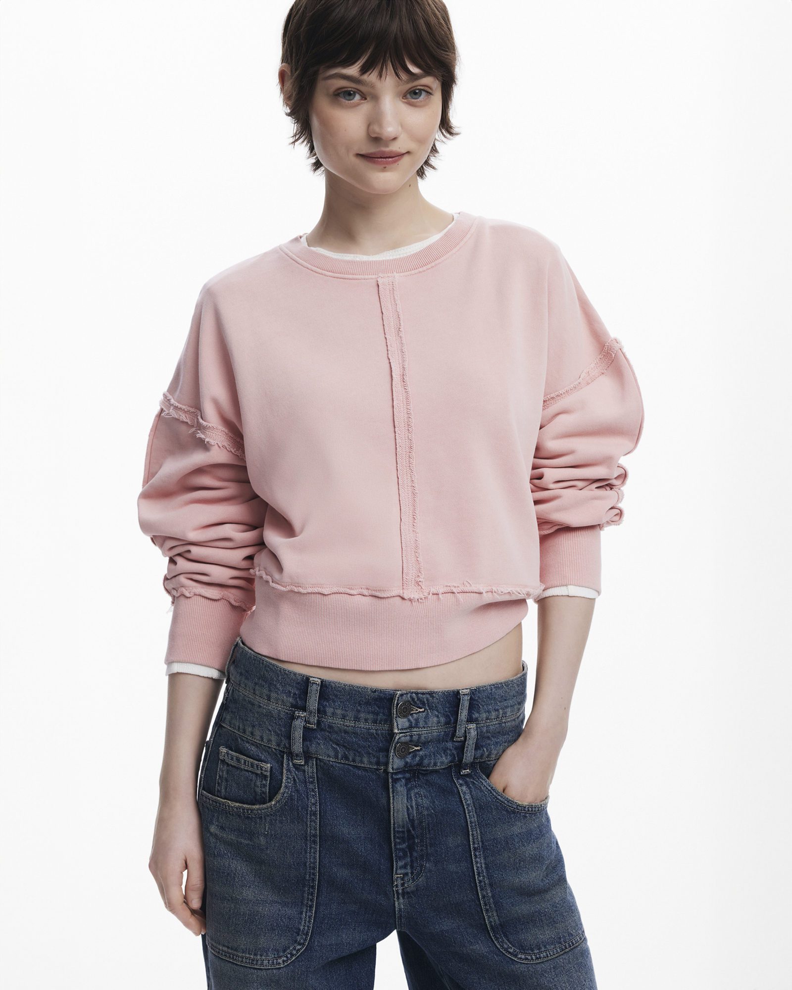 Topstitched sweatshirt
