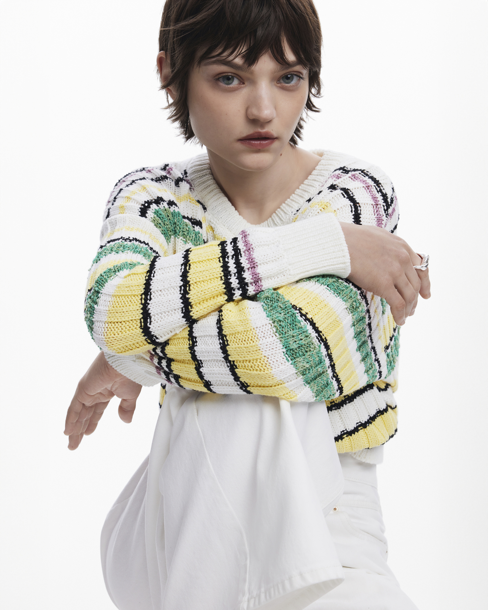 Striped color sweater