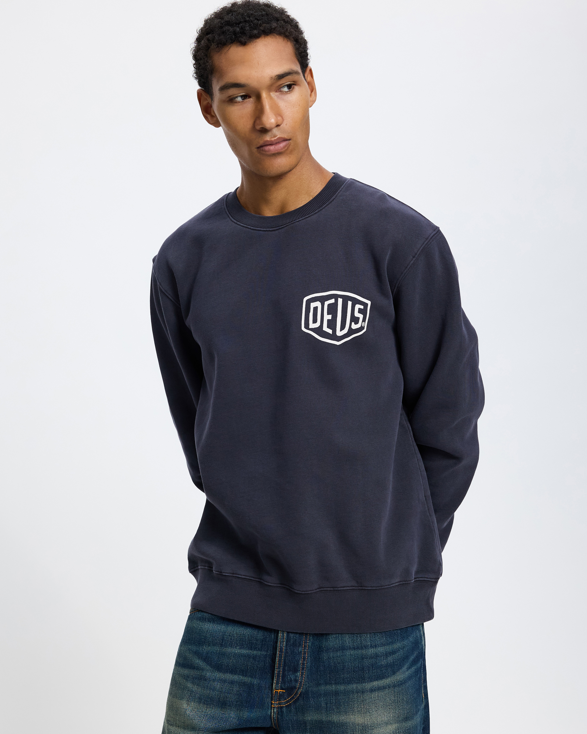 Shield Garment Dyed Crew Sweatshirt