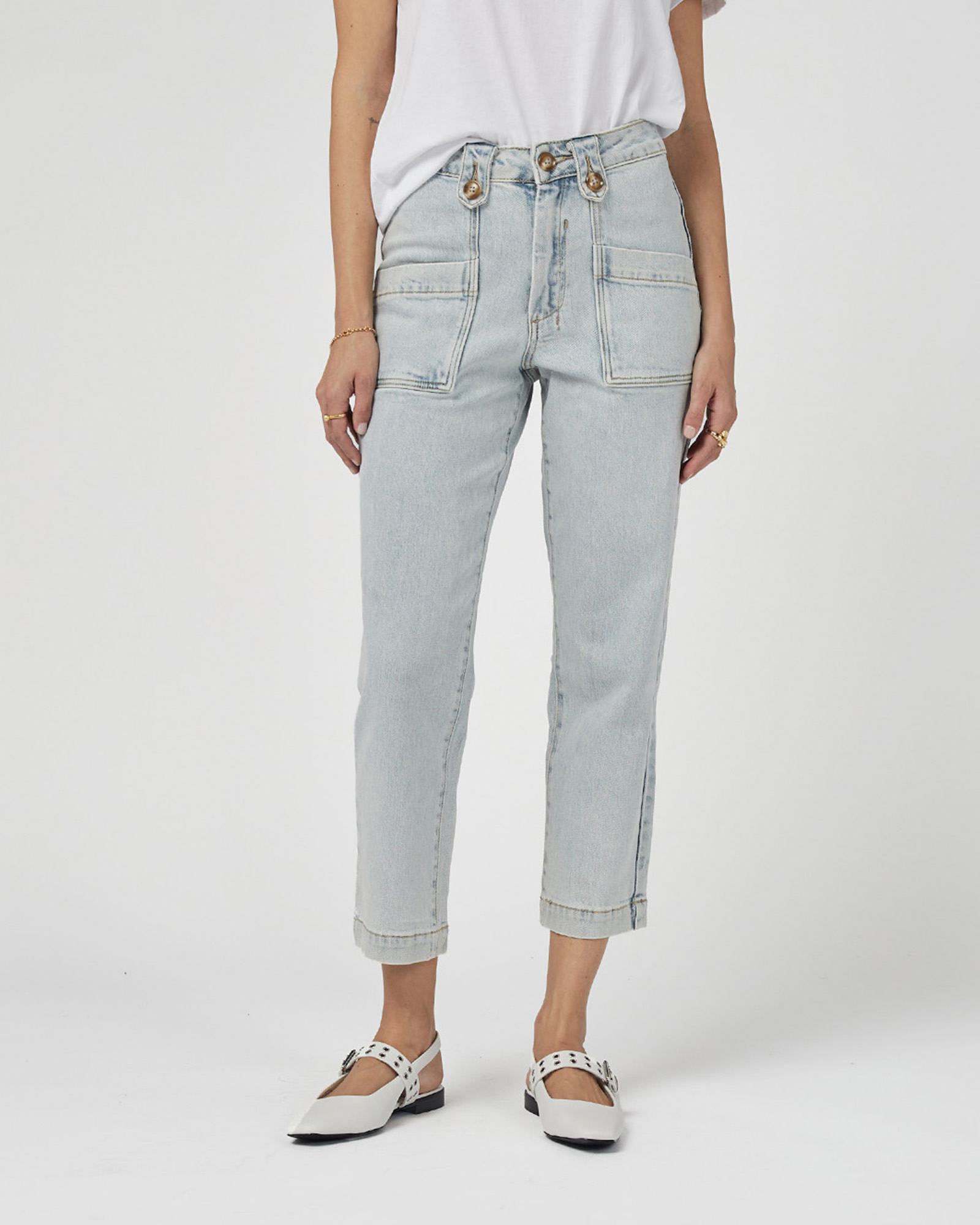 Stella Stretch High Waisted Denim Trousers