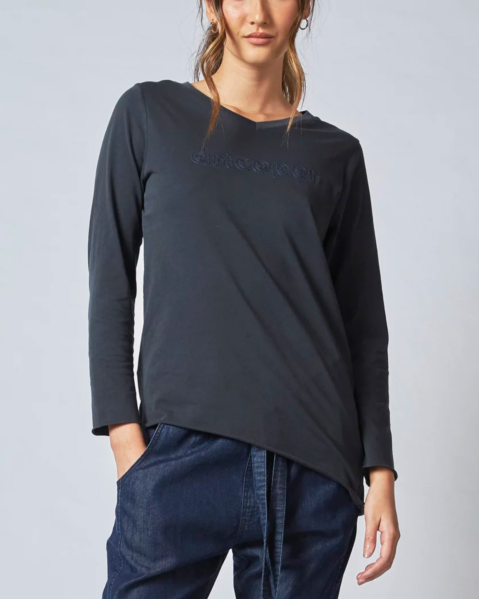 Bowie Black Long Sleeve Tee