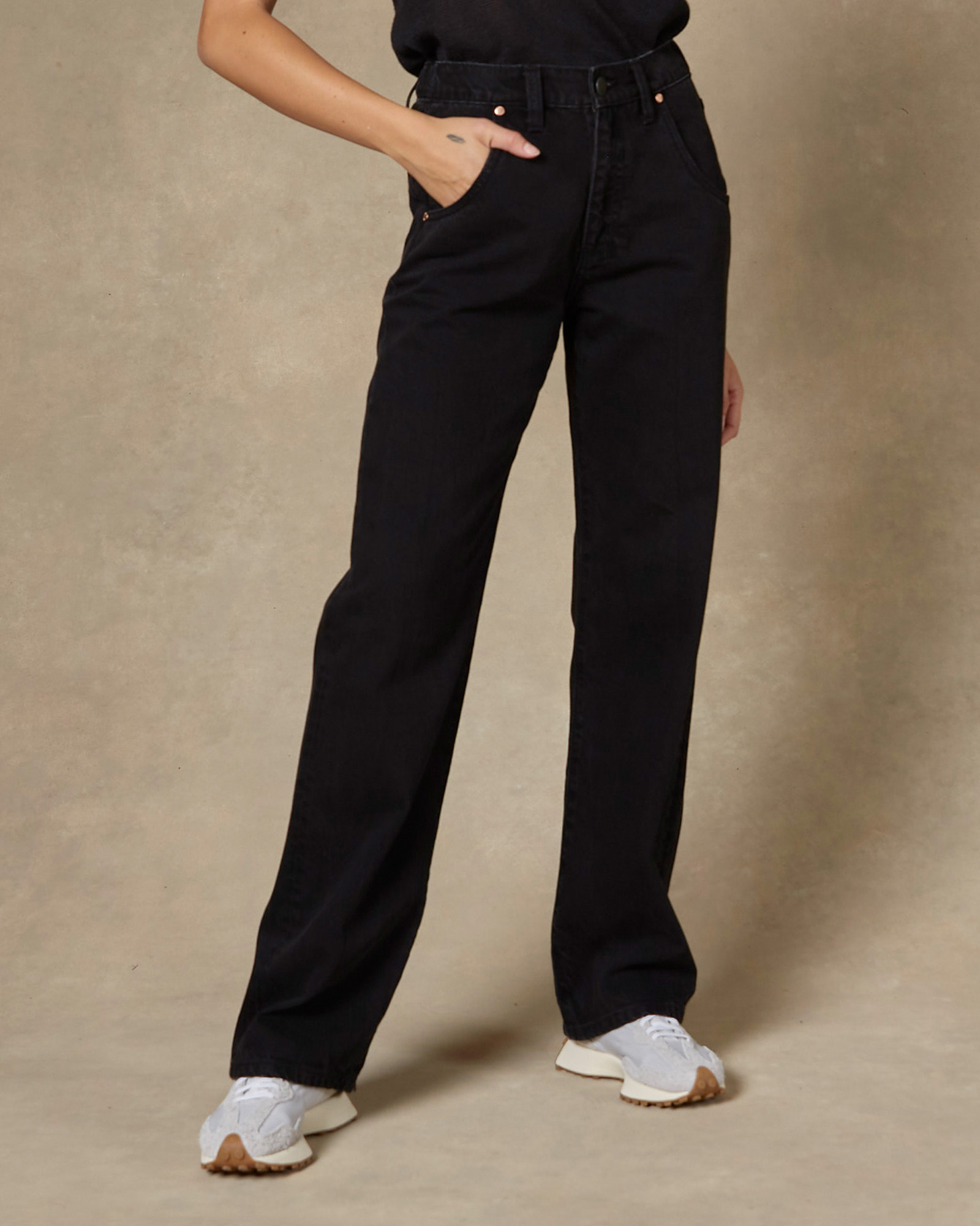 Seville Straight Leg Black Jeans