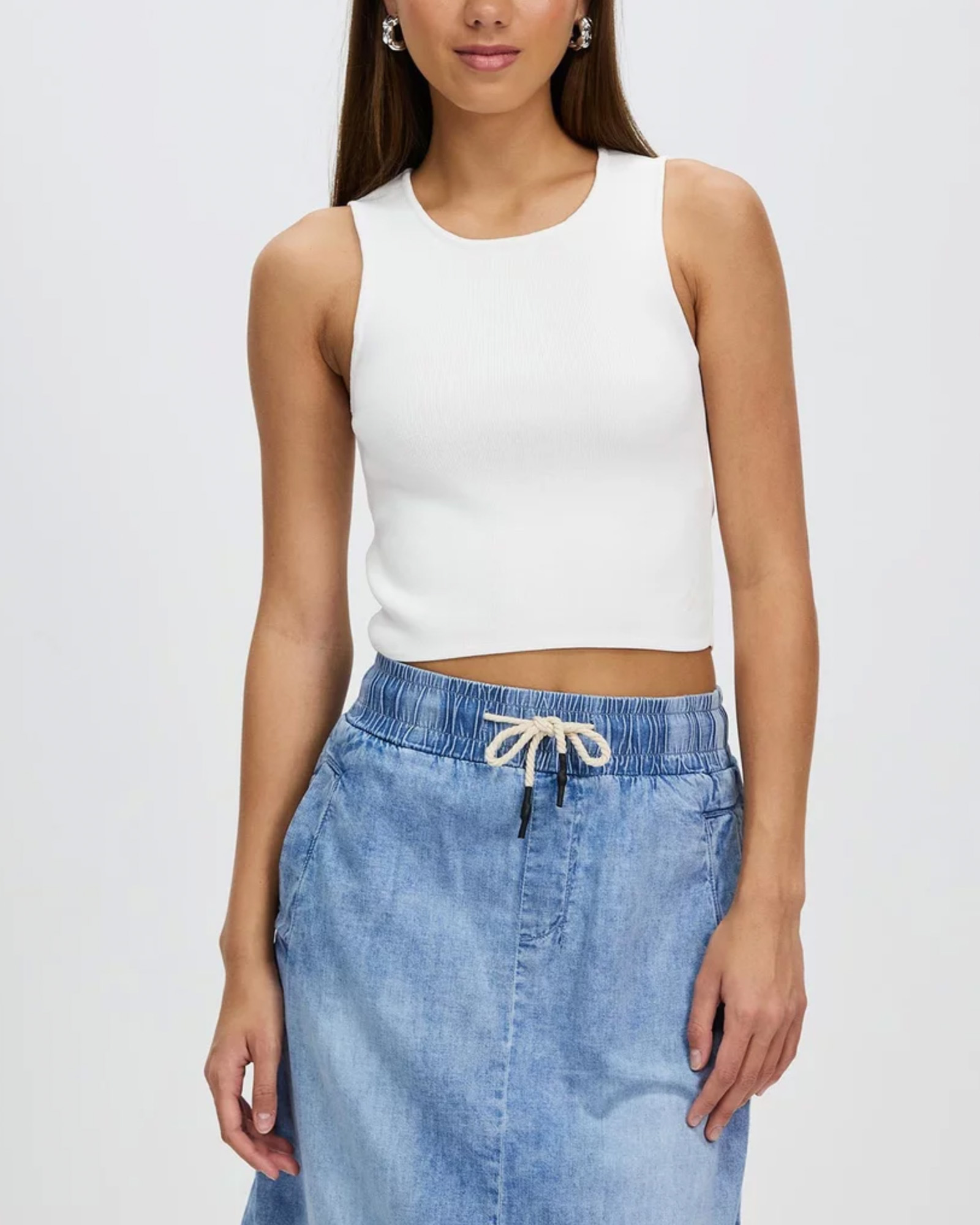 Cami White Knit Top