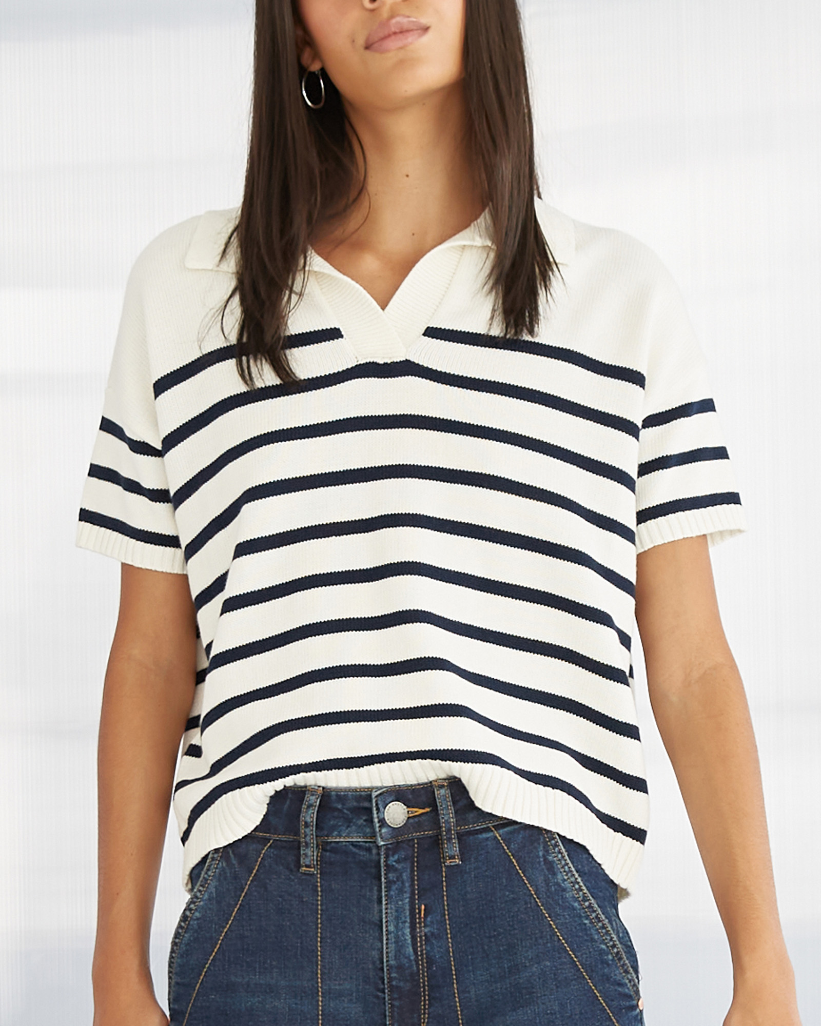 Darra Cotton Polo Sweater