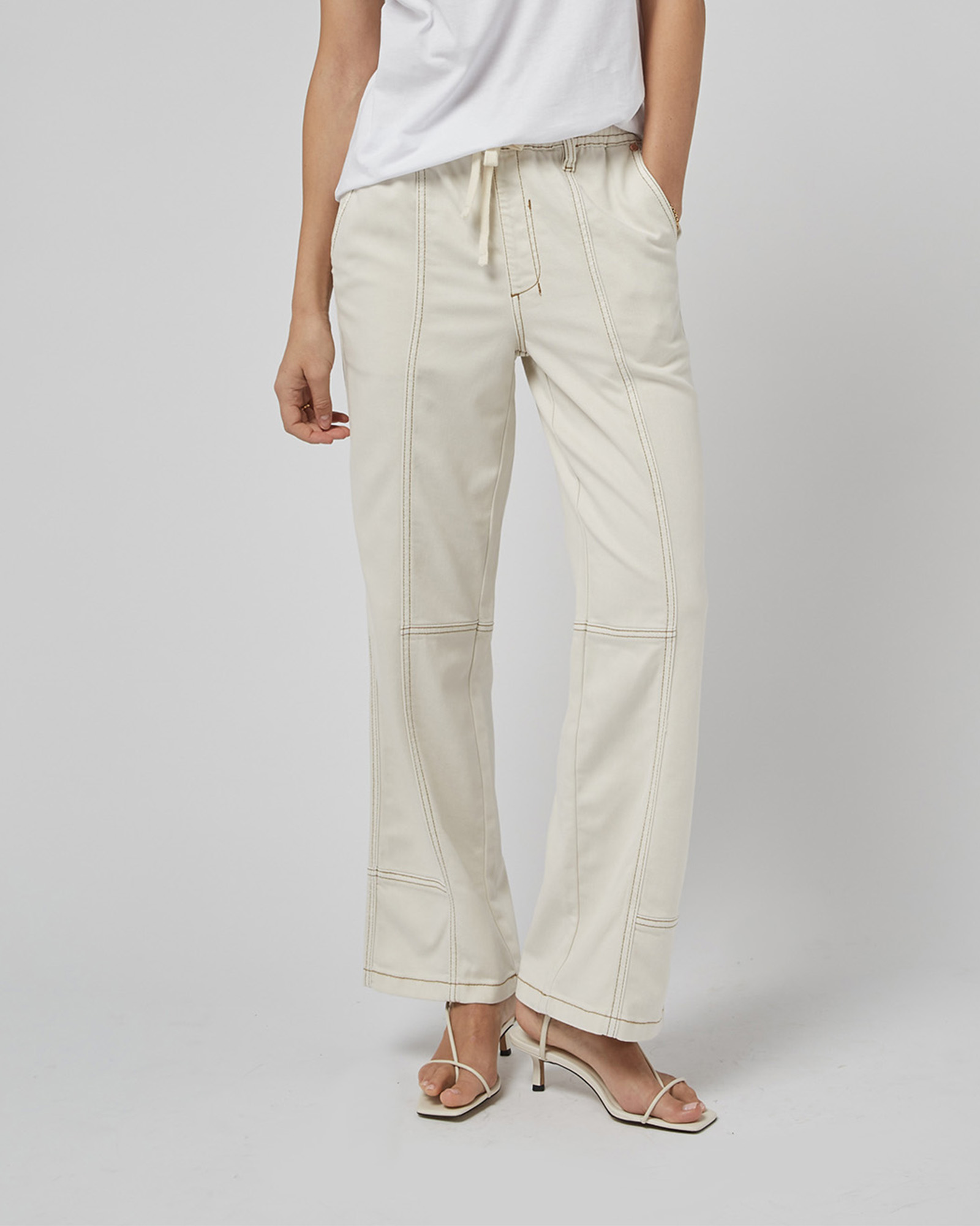 Kara Cream Tencel Pants