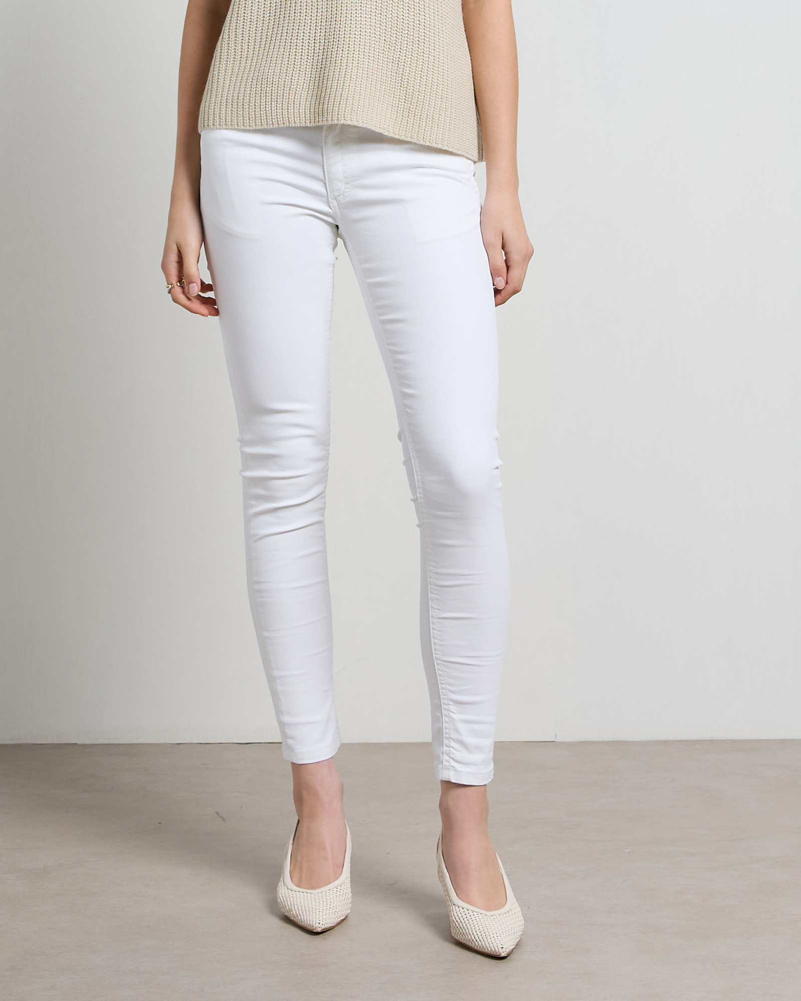 Lauren Coated White Jeans