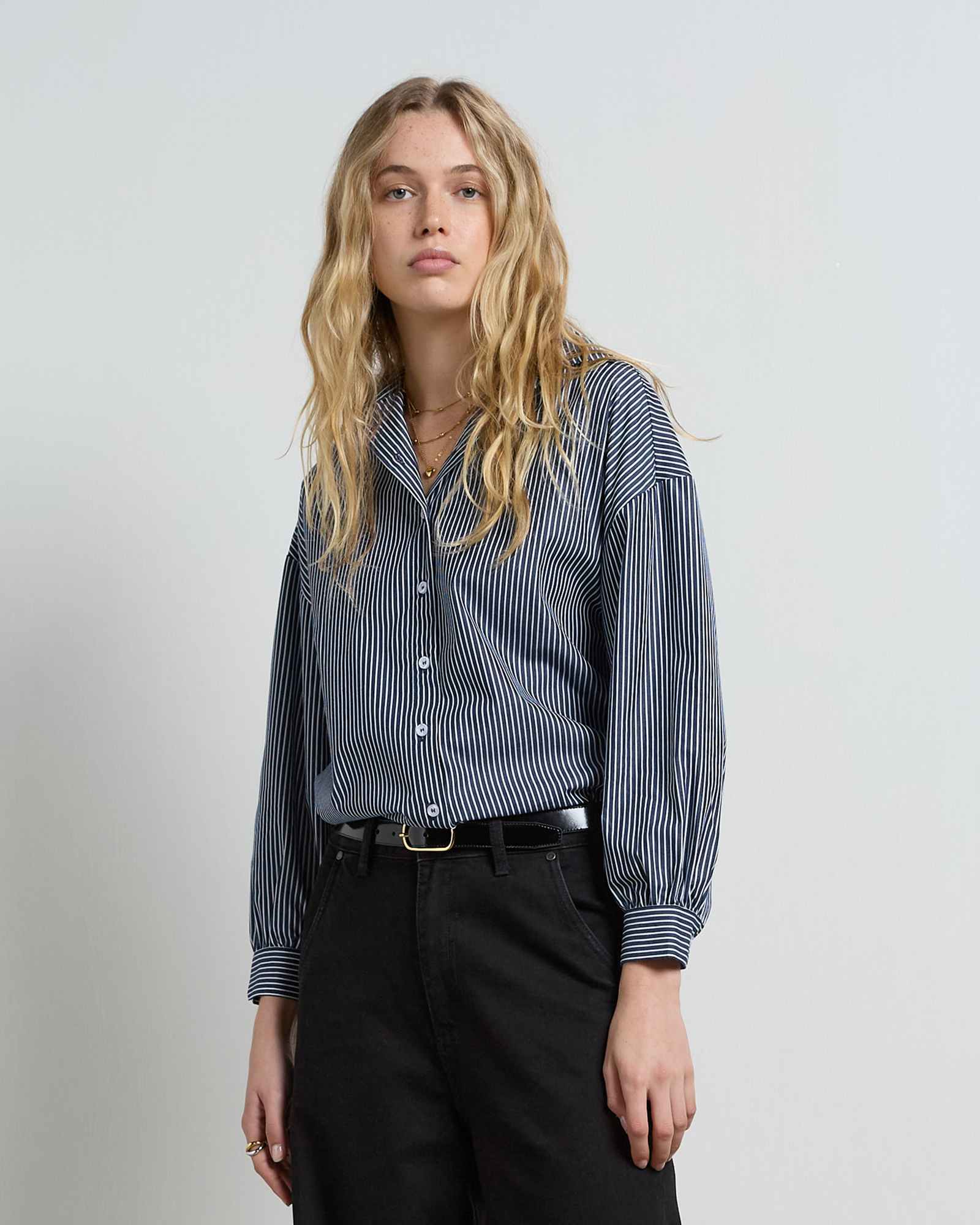 Elma Navy Stripe Shirt