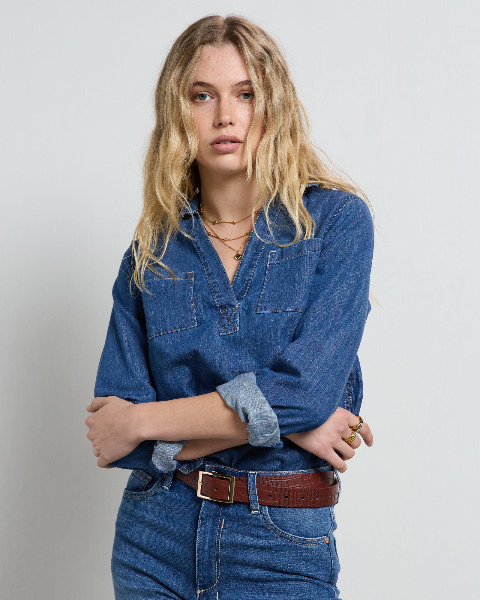 Ash Denim Pop Over Shirt