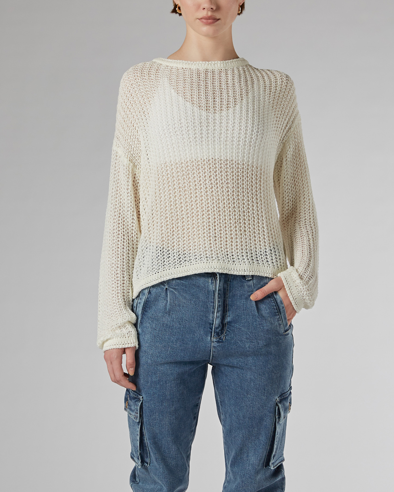 Amos Crochet Knit Top