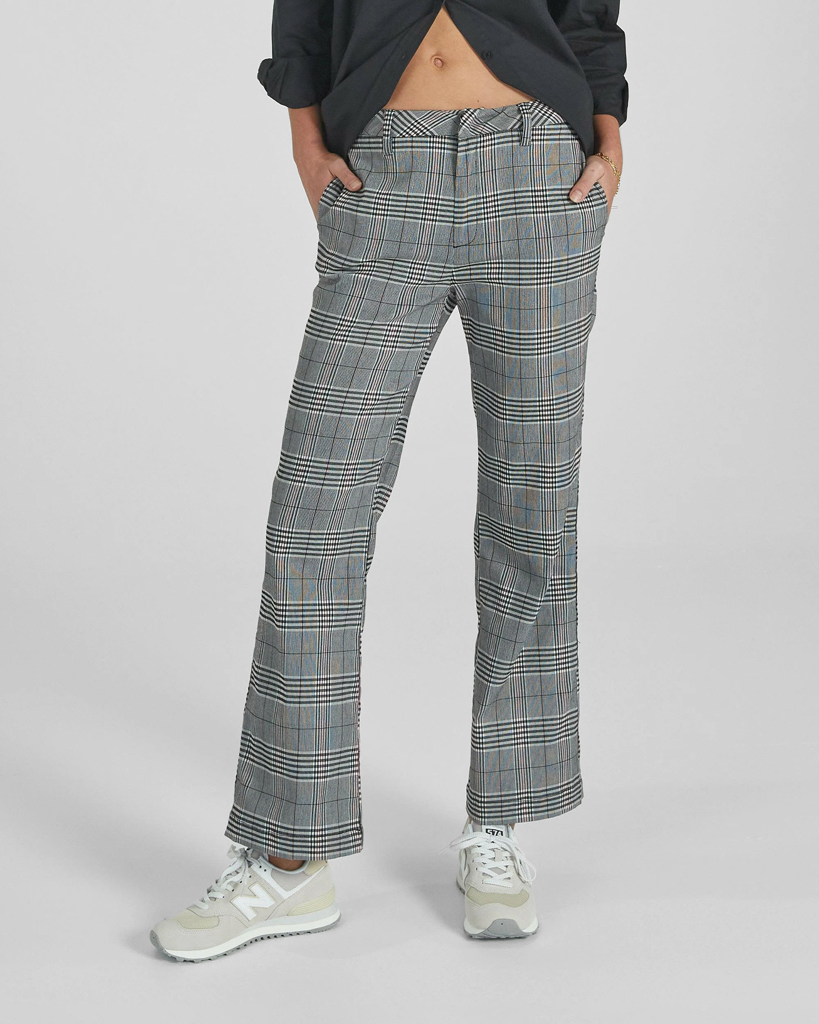 Check Kick Flare Trousers