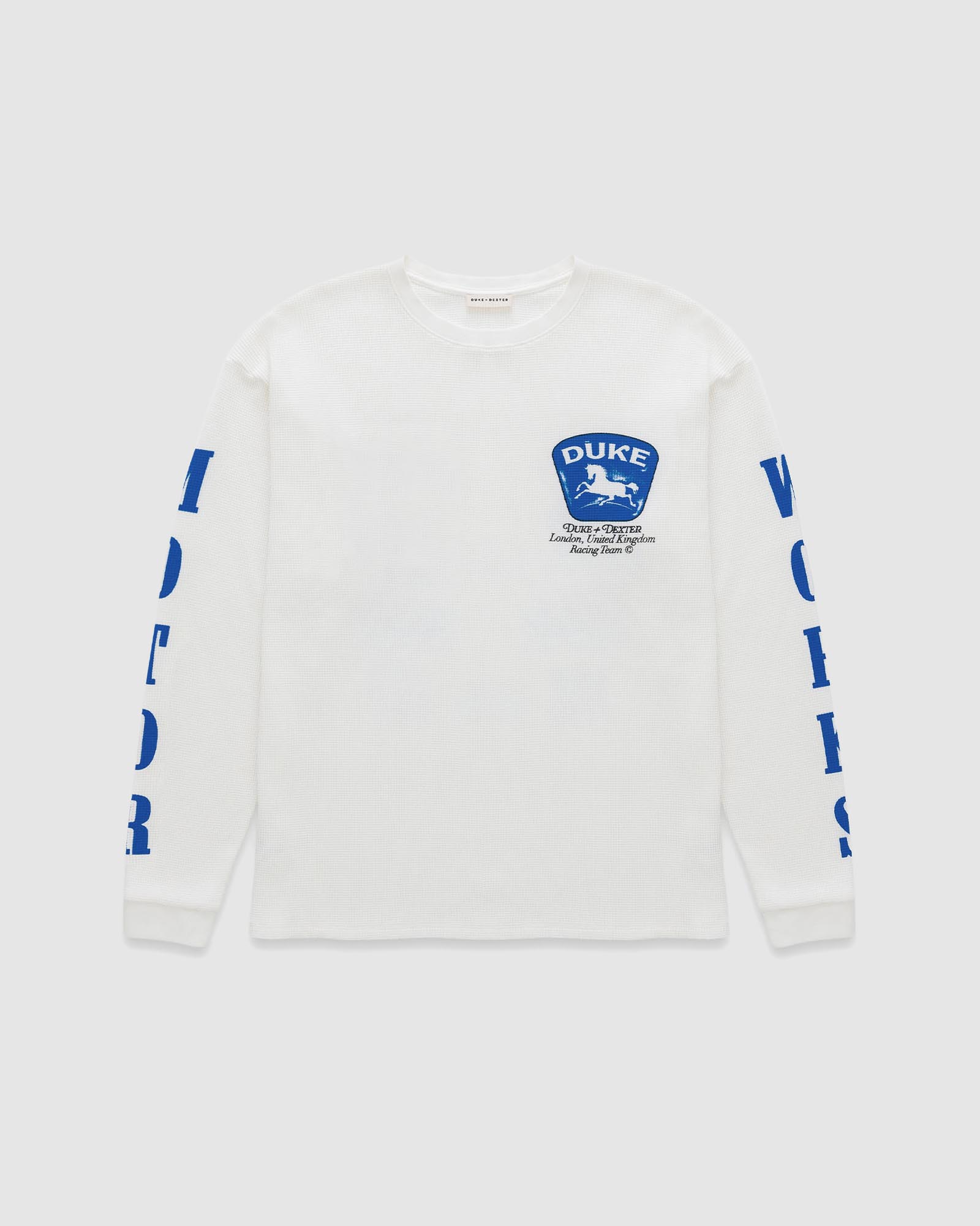 DR Sponsors Vintage White Waffle Top