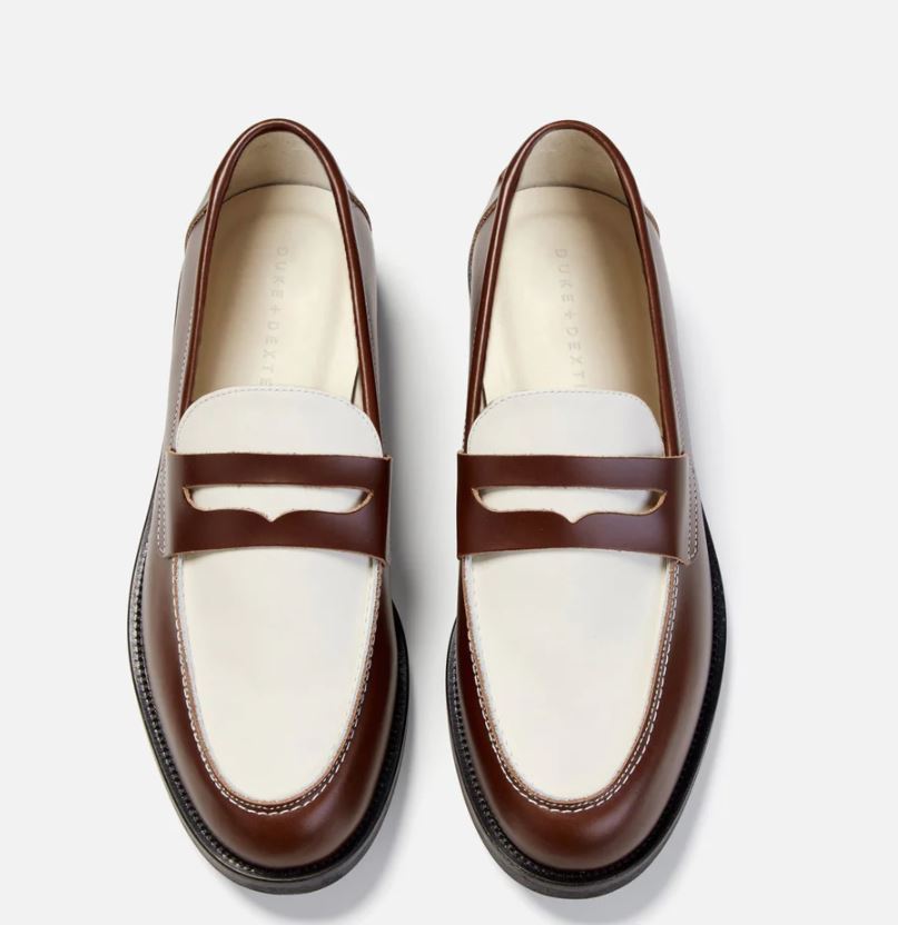 Wilde Chestnut + White Penny Loafer - Men's