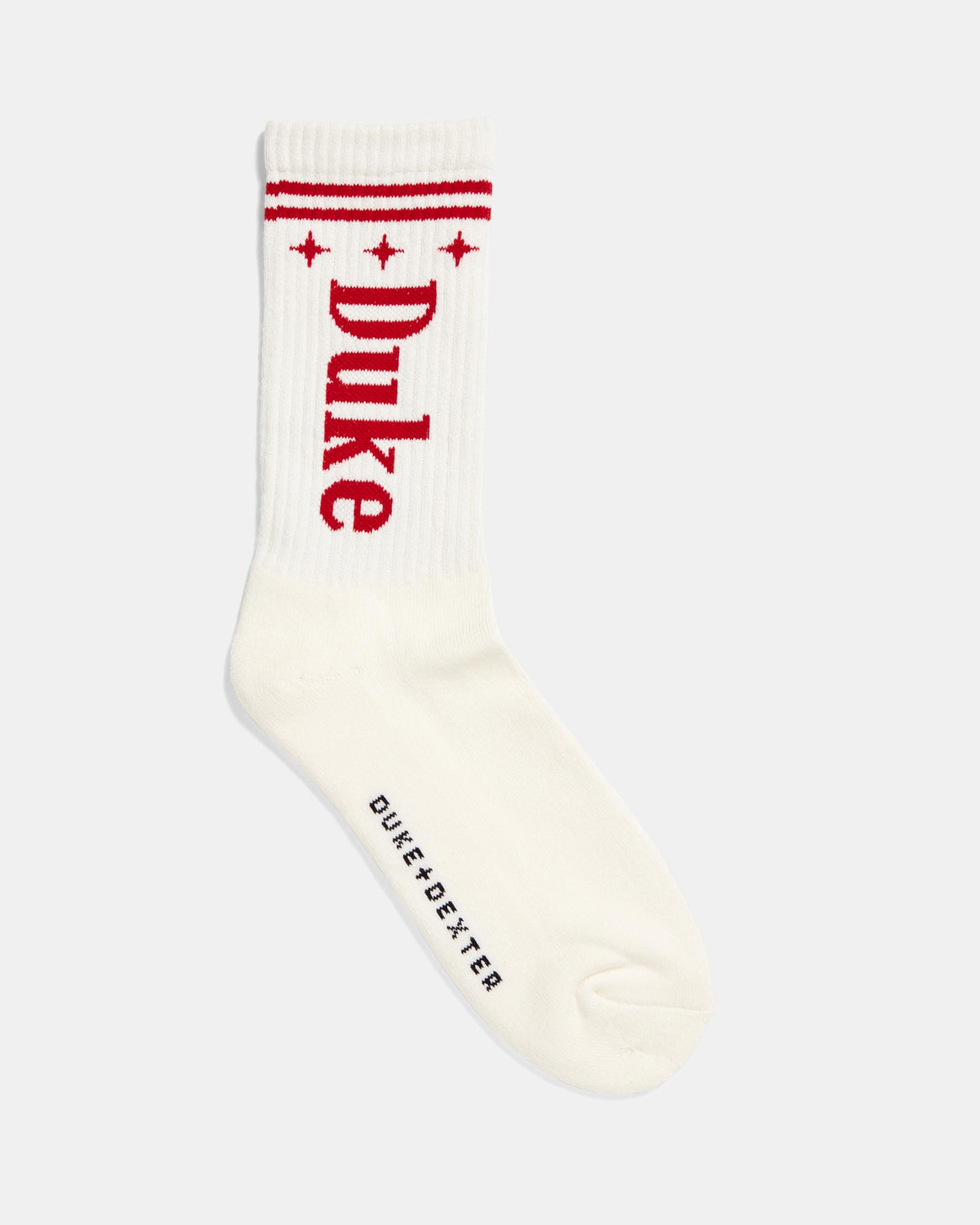 Duke White + Red Sock