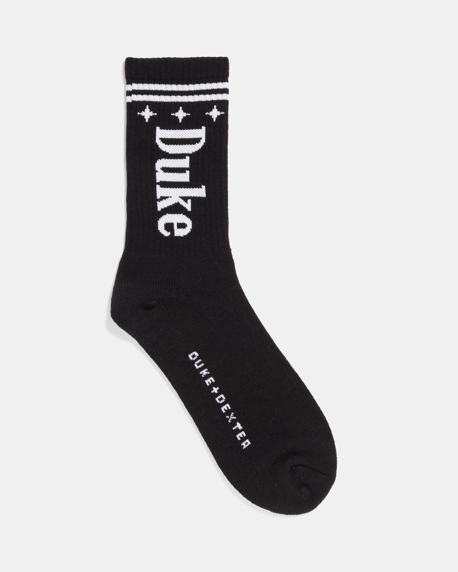 Duke Black + White Sock