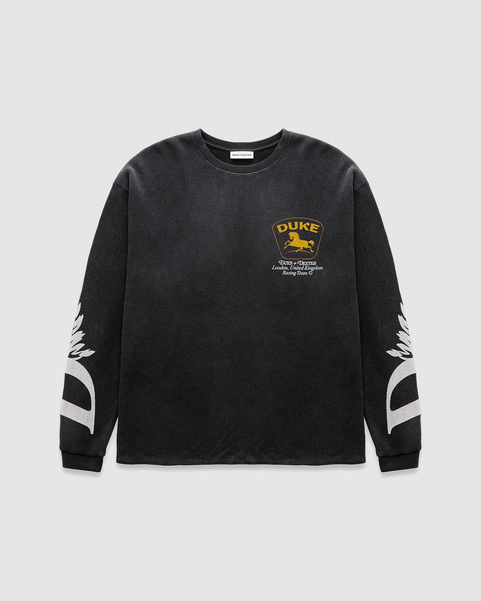 DR Sponsors Washed Black Waffle Top