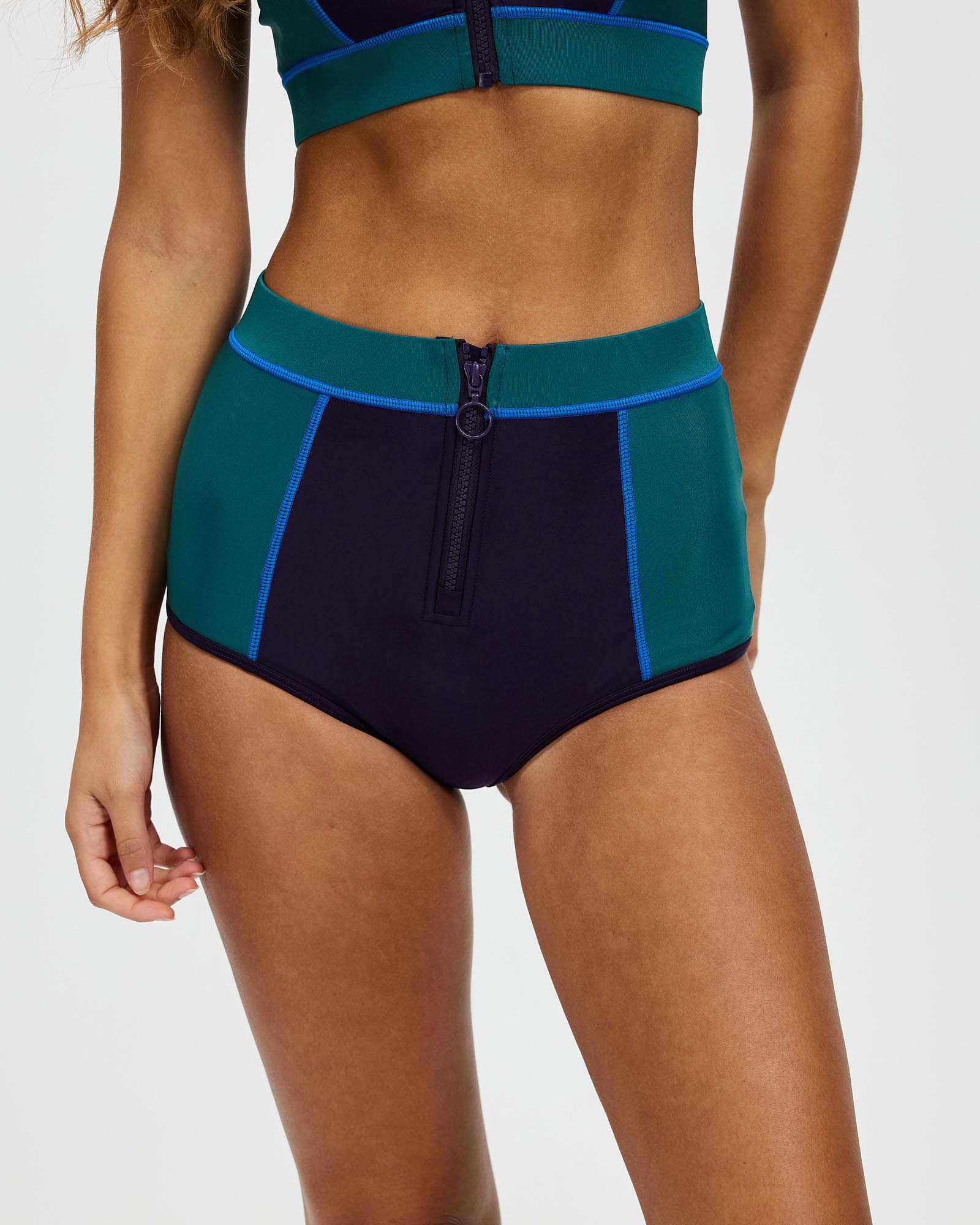 High Waist Zip Bottoms