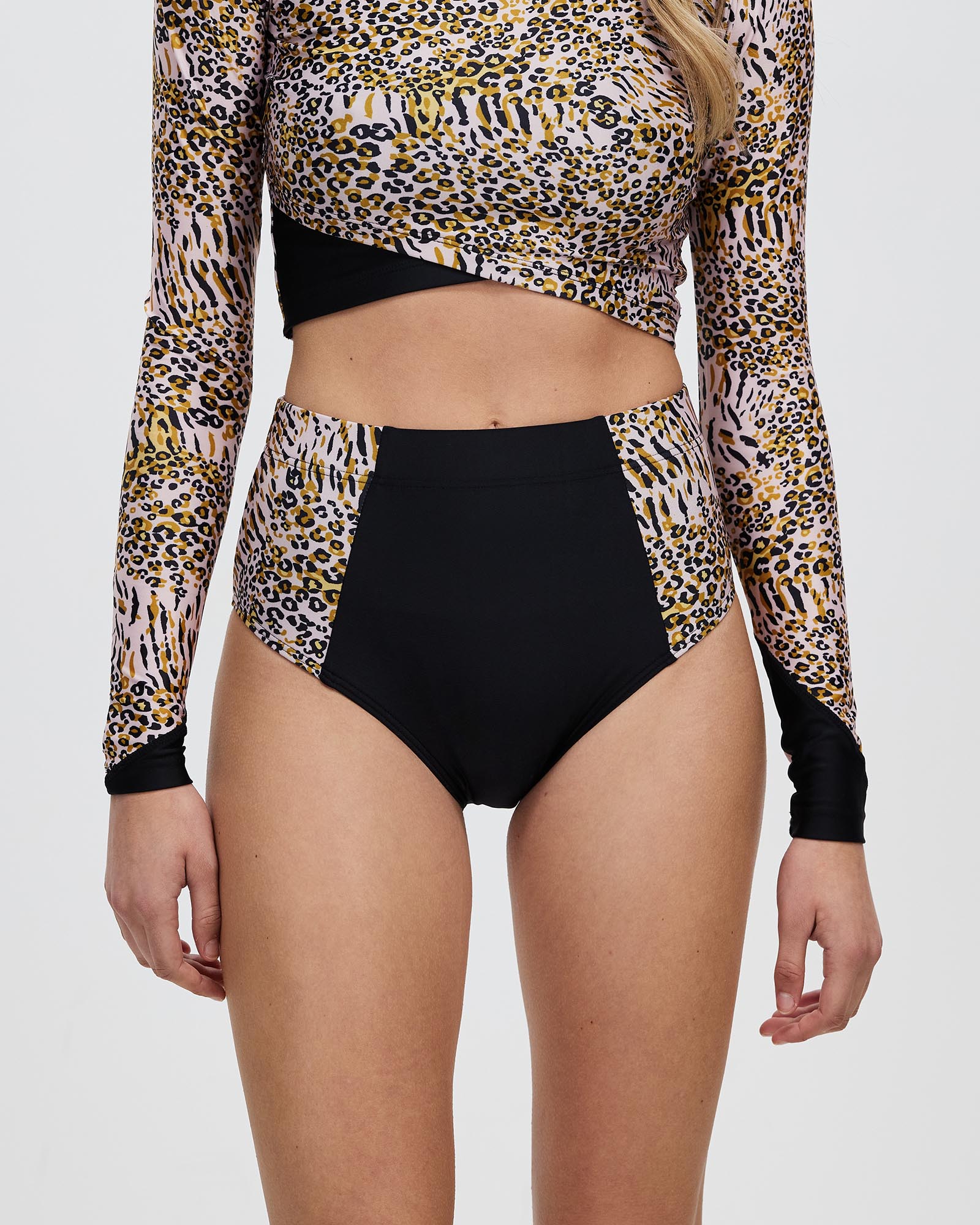 High Waist Panel Bottoms