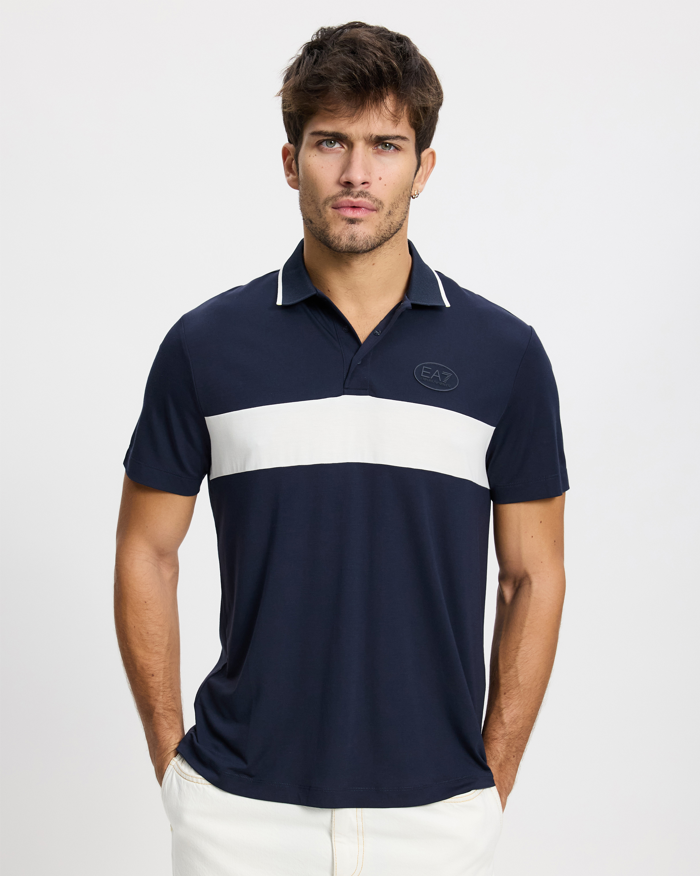 Train Golf Colour Block Stripe Polo