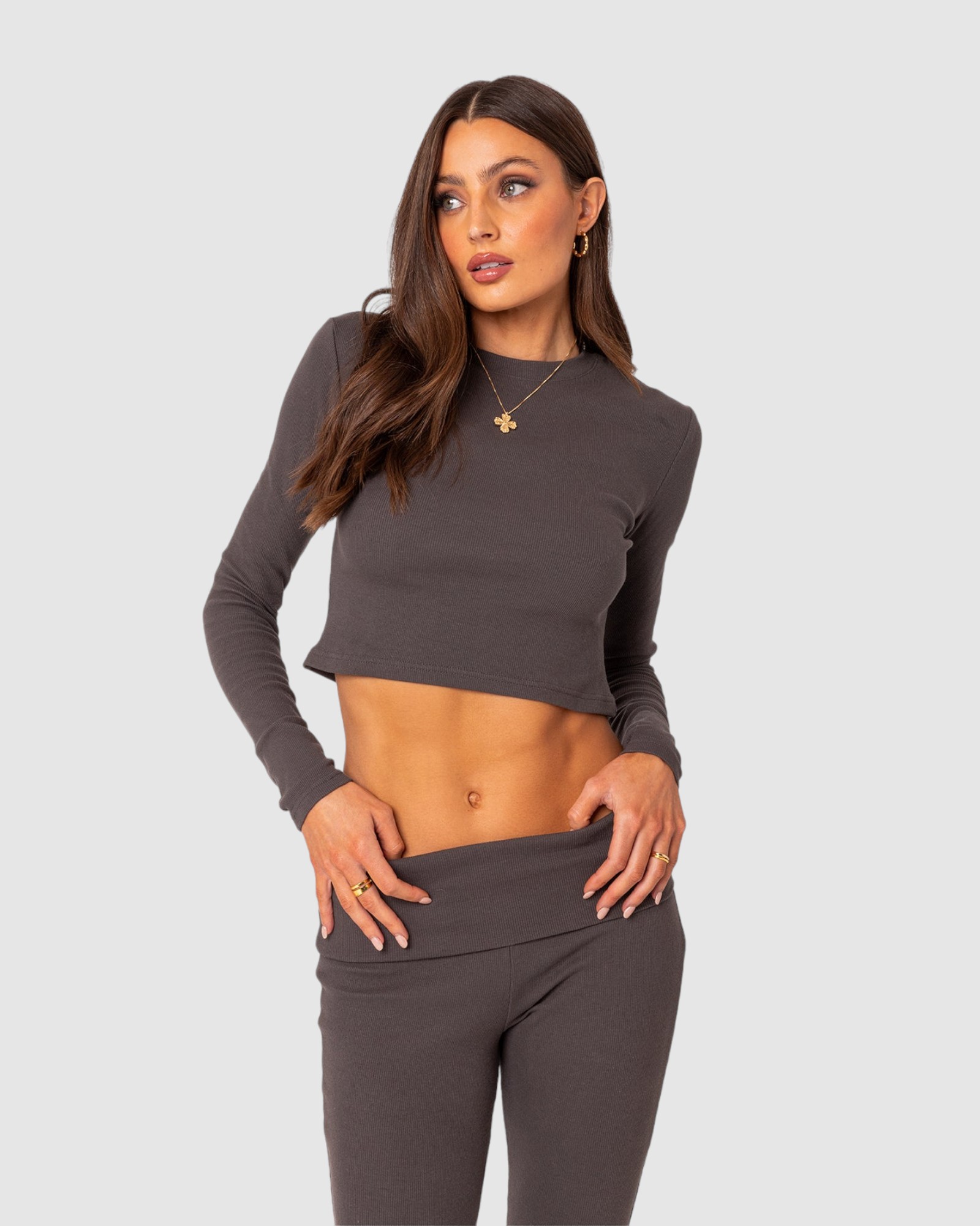 Coffee Break Ribbed Top