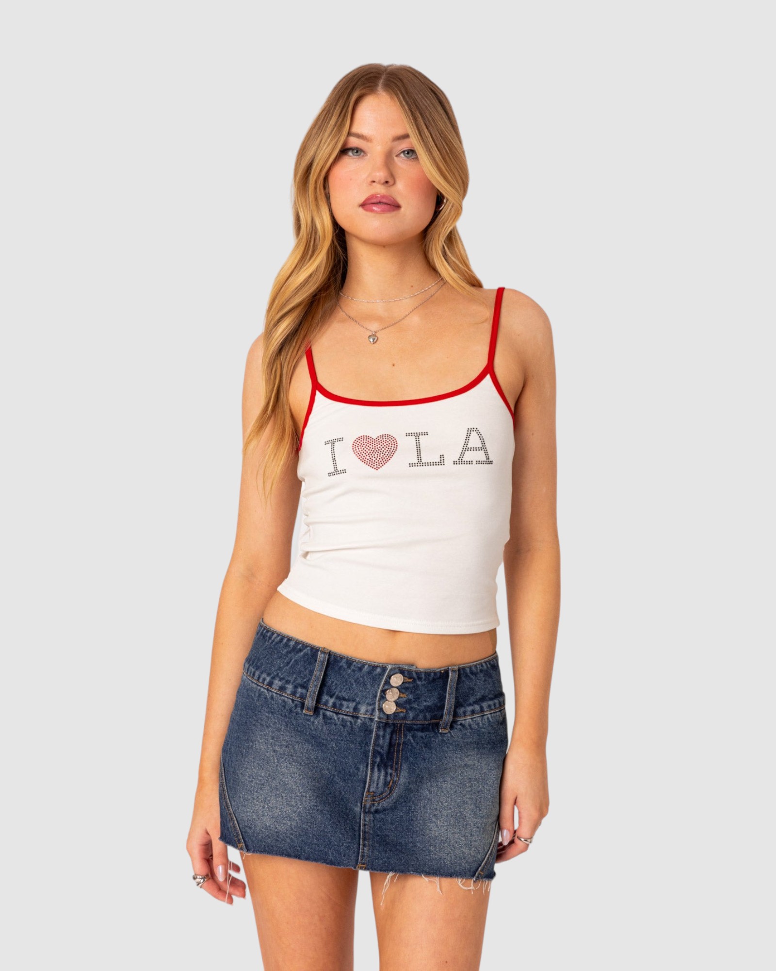 LA Lover rhinestone tank top