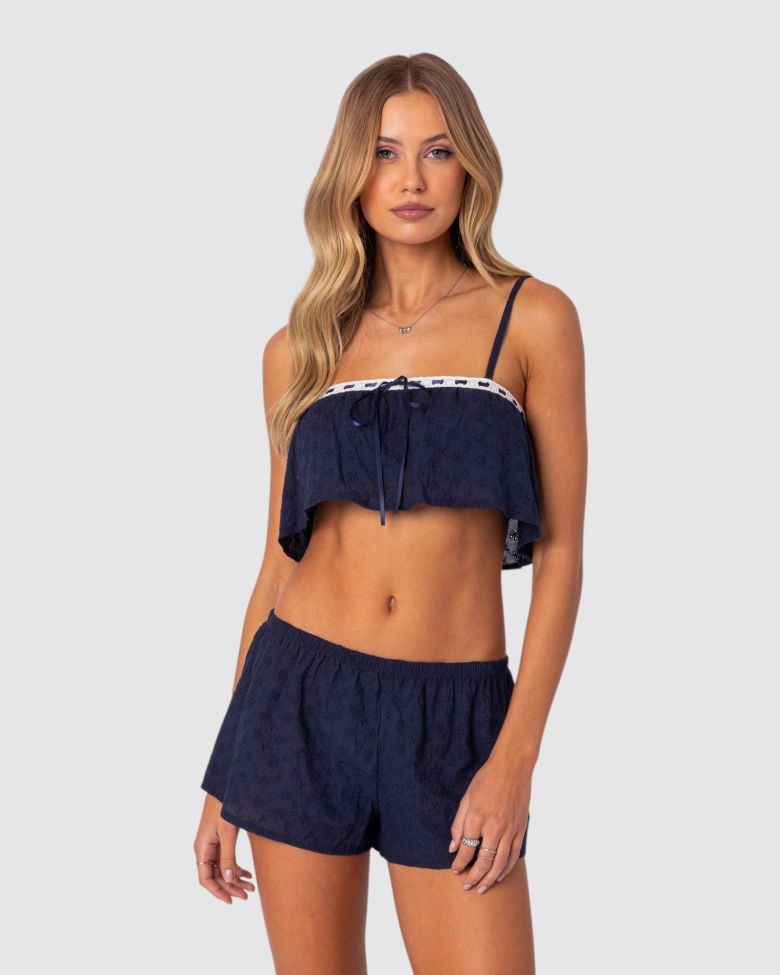 Edan Eyelet Crop Top