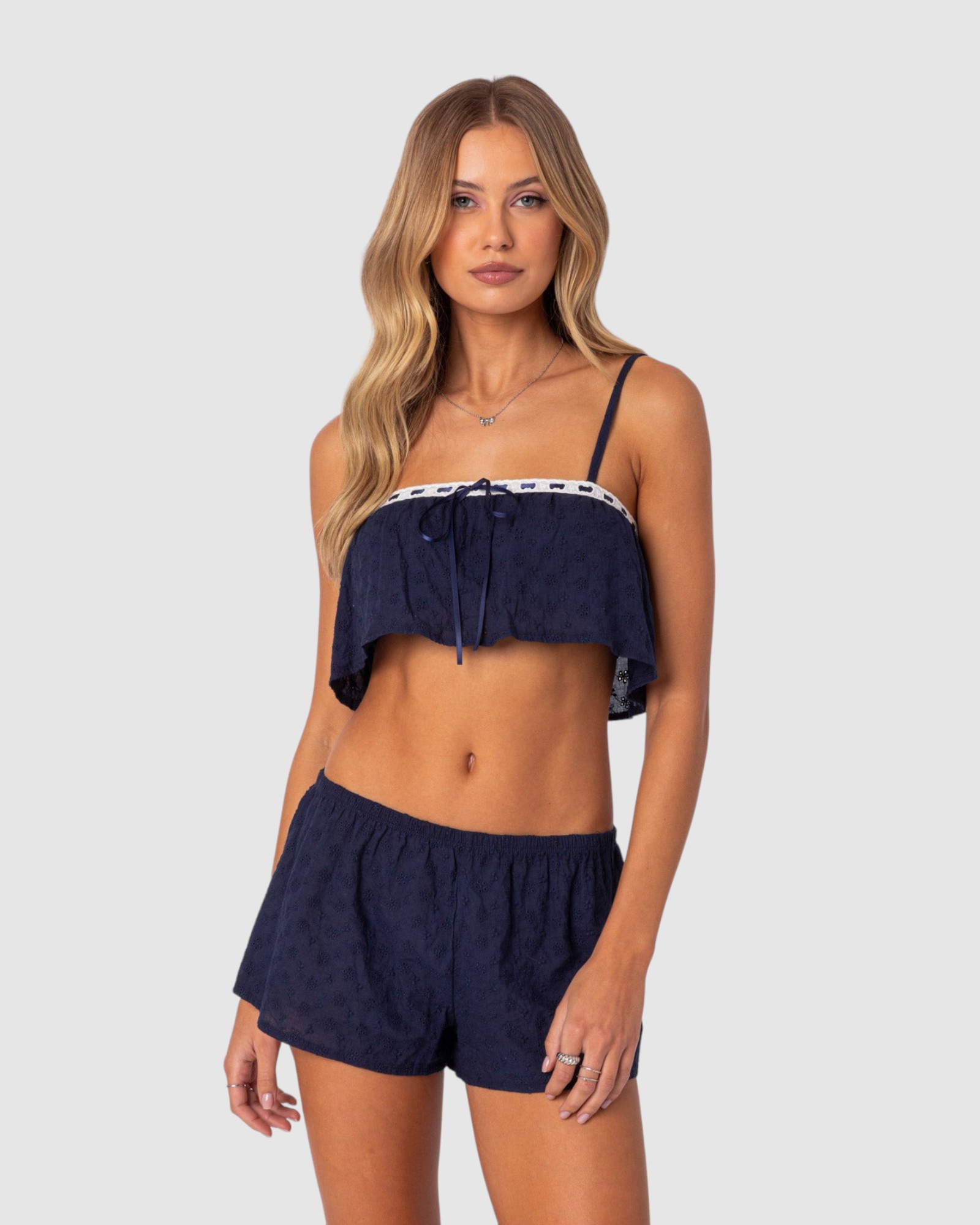 Edan Cotton Lace Shorts