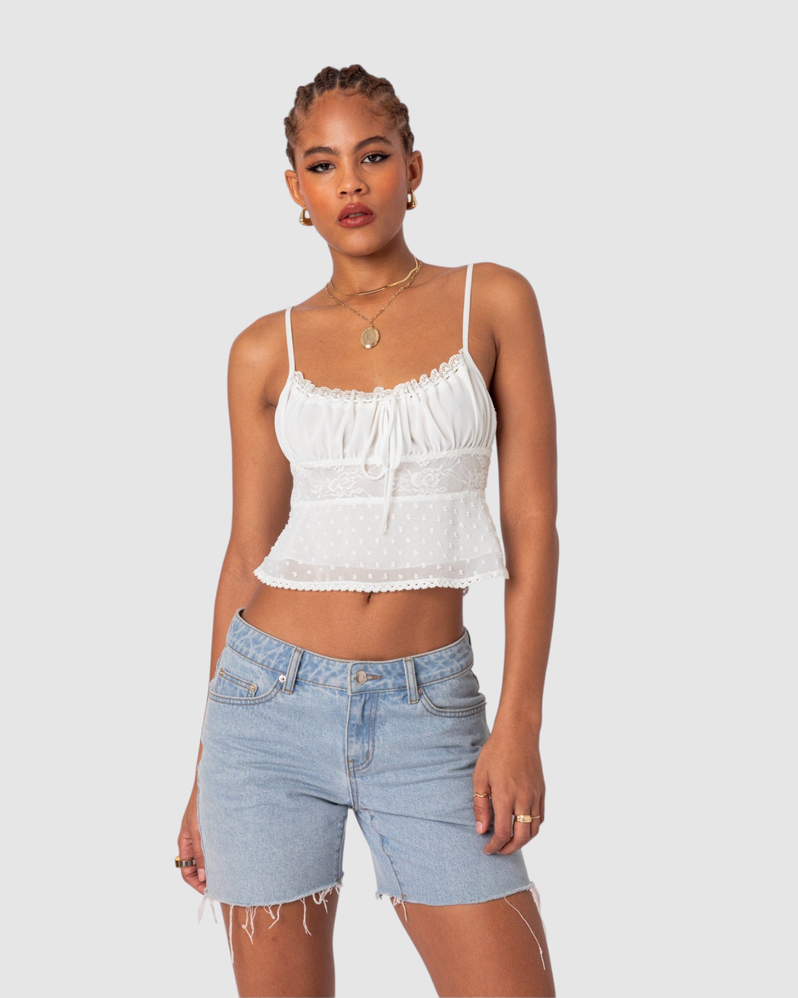 Wendy Tie Back Lacey Top
