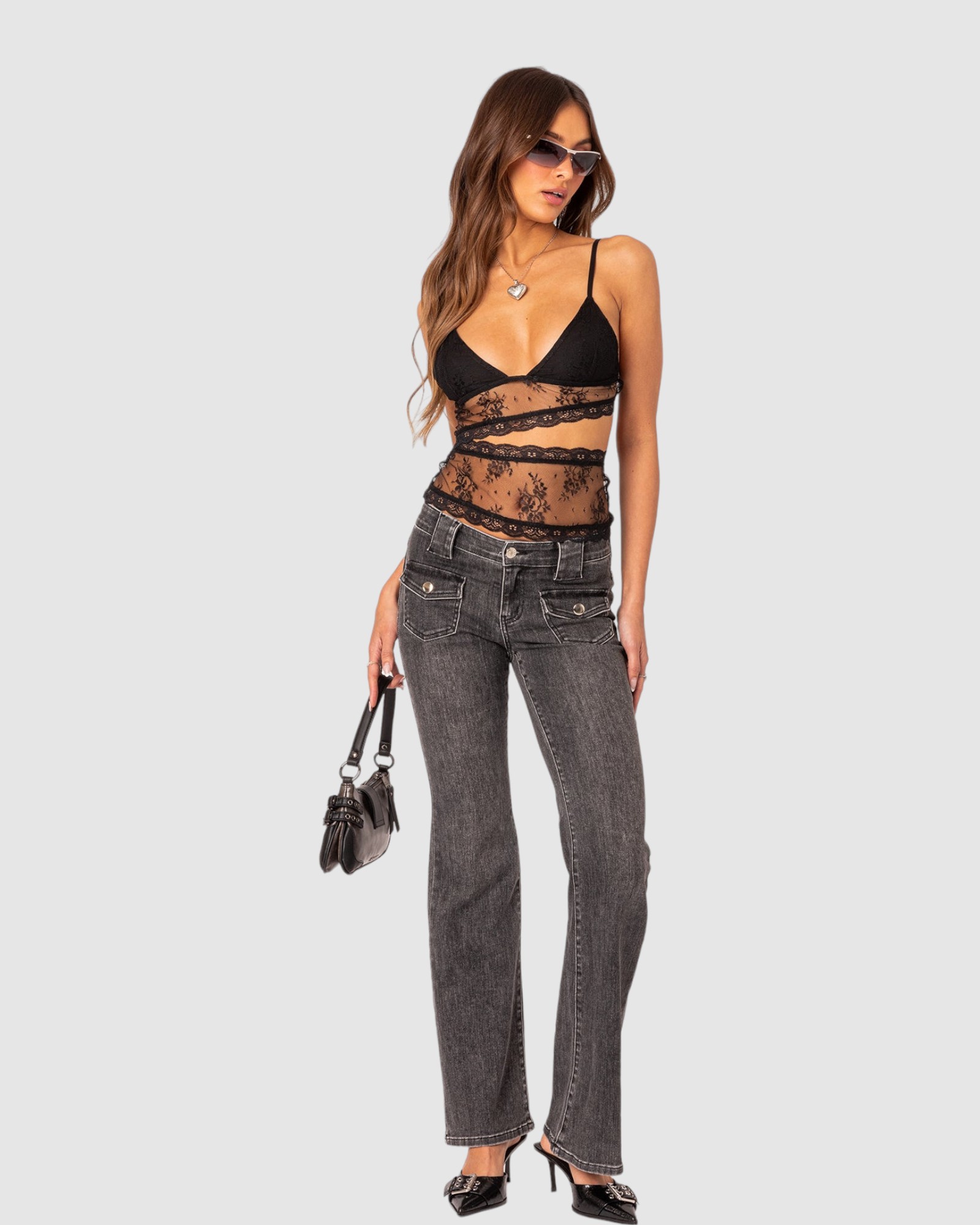 Tatum Washed Low Rise Flare Jeans