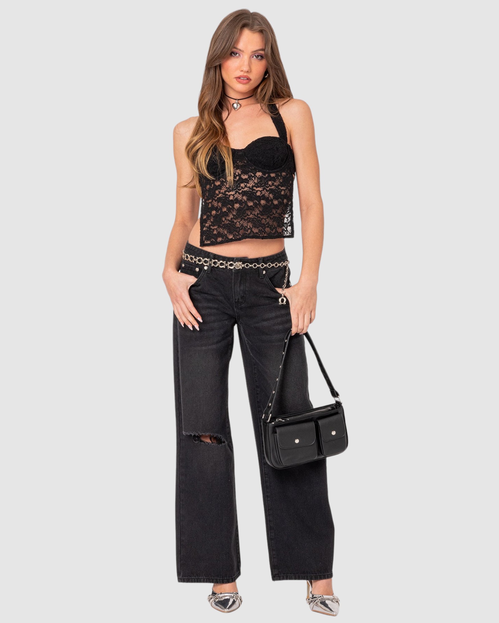 Debbie Distressed Low Rise Jeans