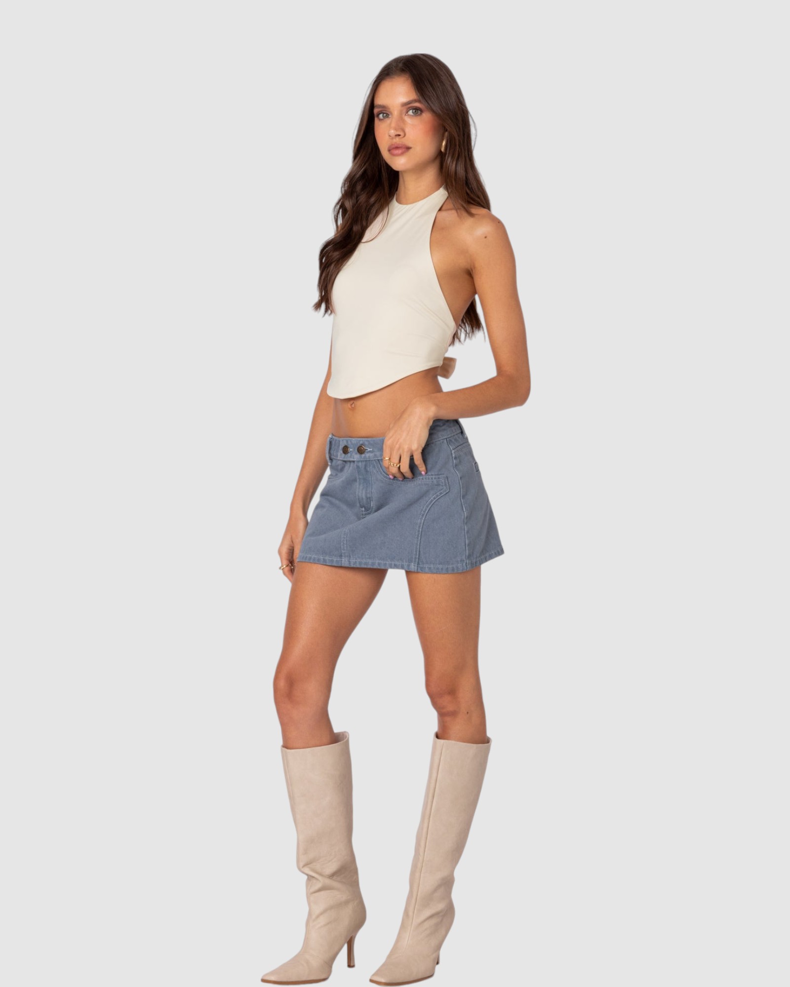 Raine Curved Halter Top