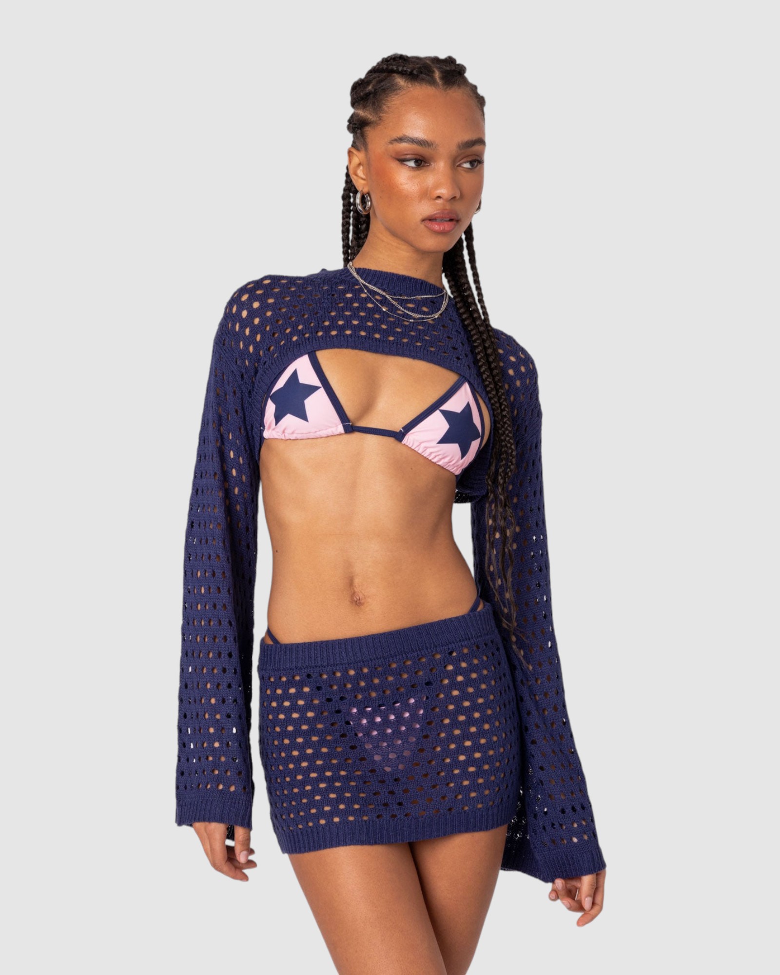 Celena Crochet Shrug Top