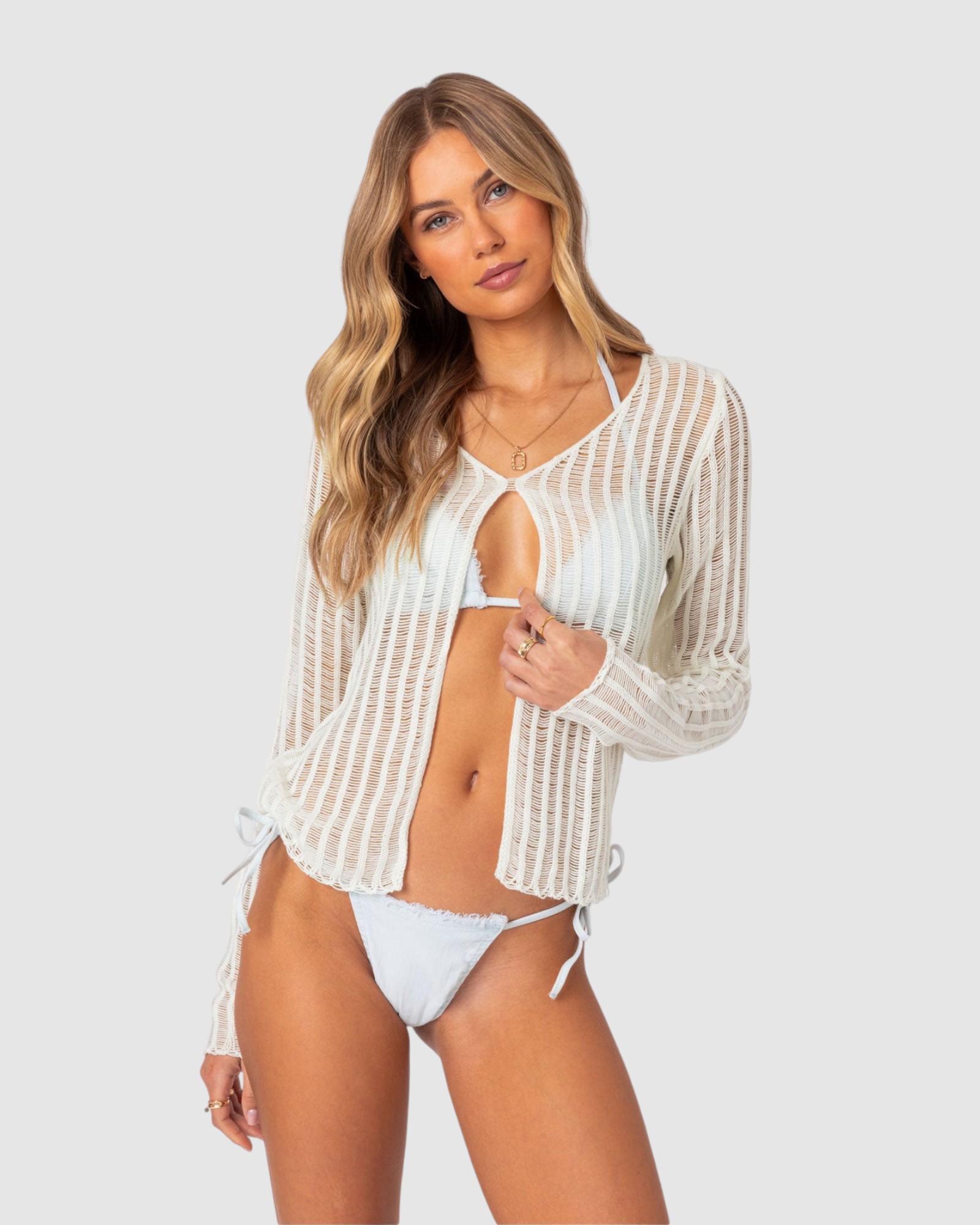Cayla Sheer Knit Cardigan