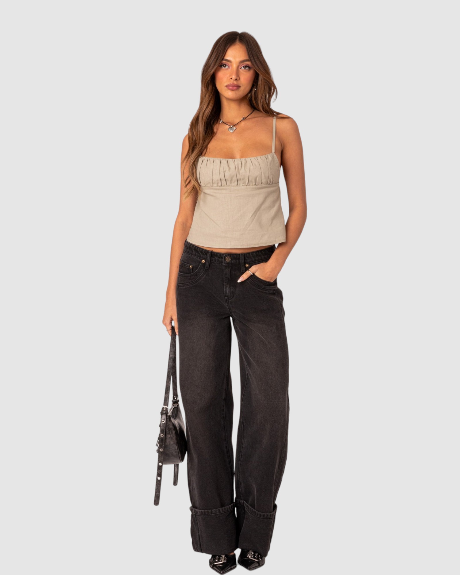 Vesper Cuffed Low Rise Jeans