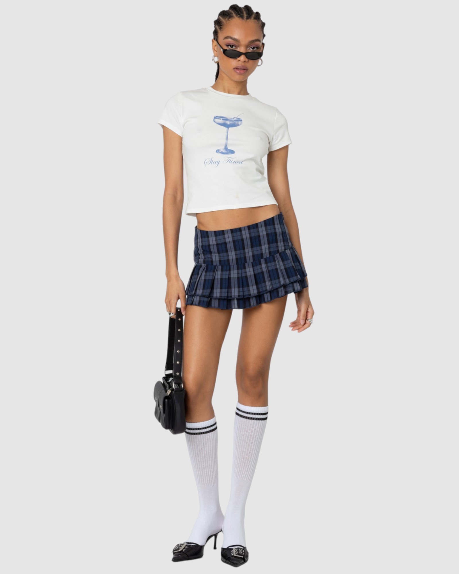 Ara Plaid Pleated Skort