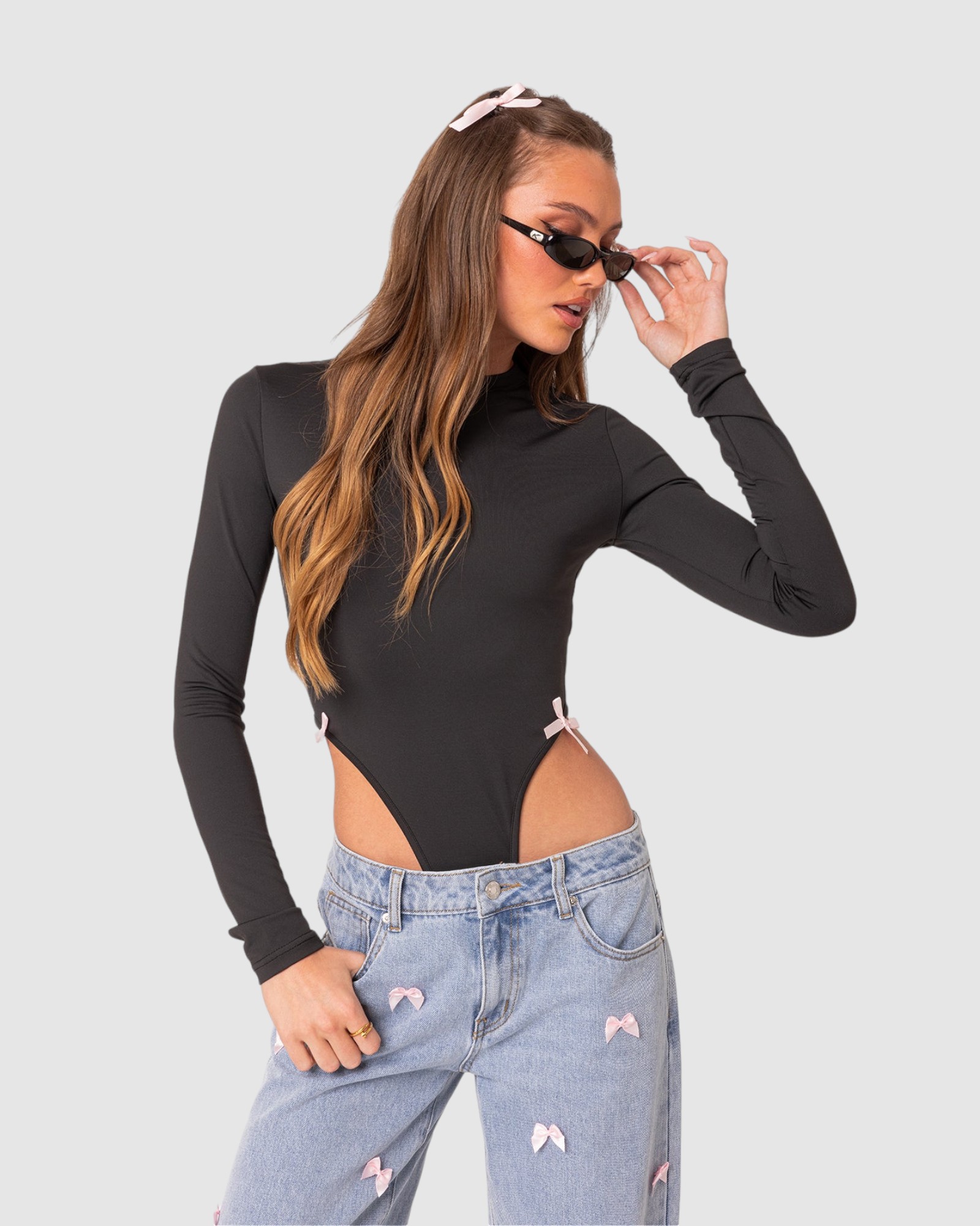 High Leg Long Sleeve Bodysuit