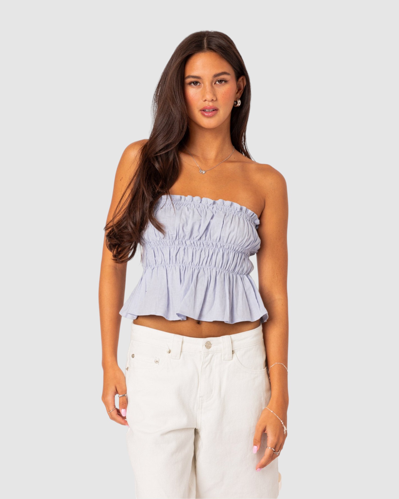 Katherine linen scrunch top