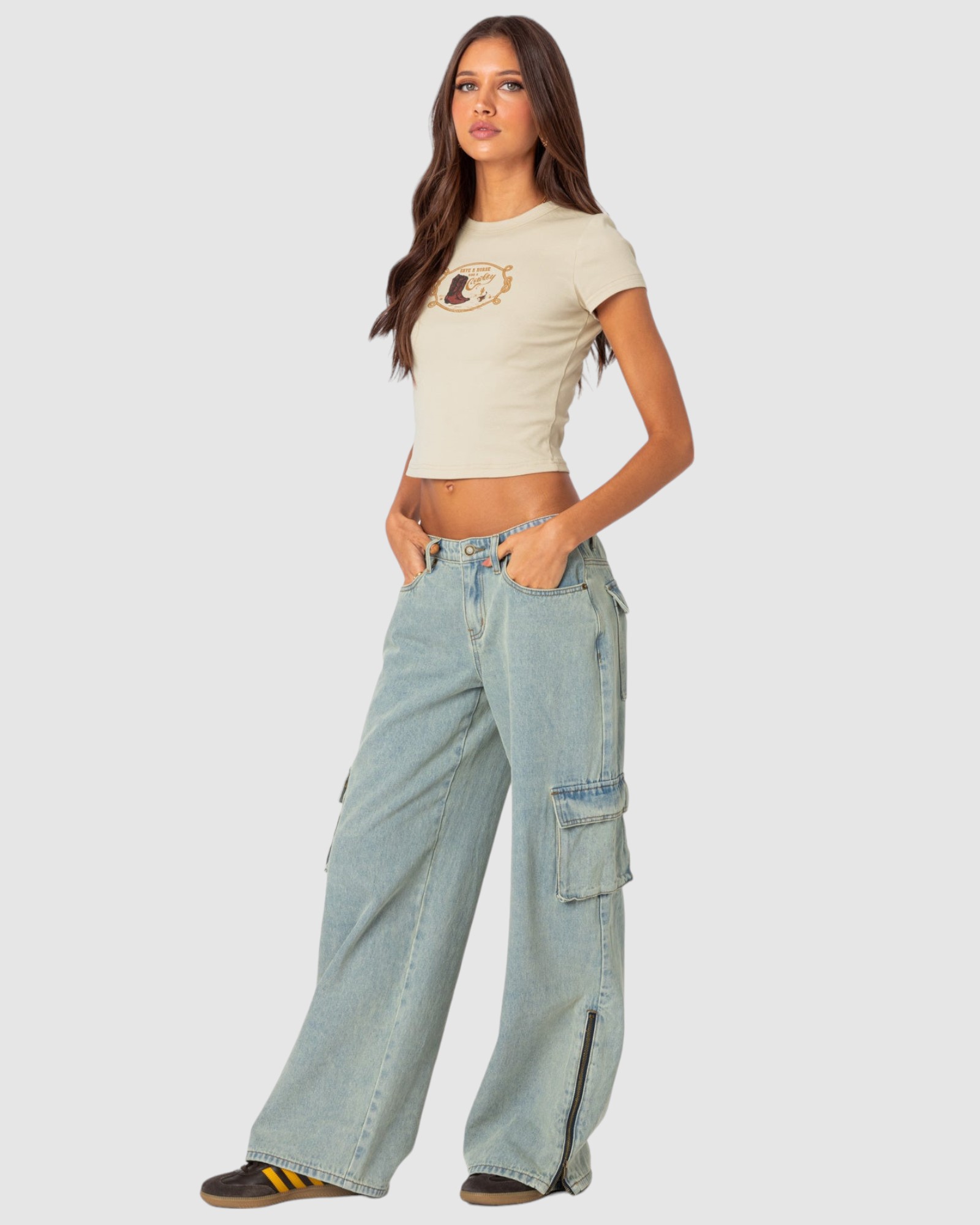Andi Low Rise Cargo Jeans