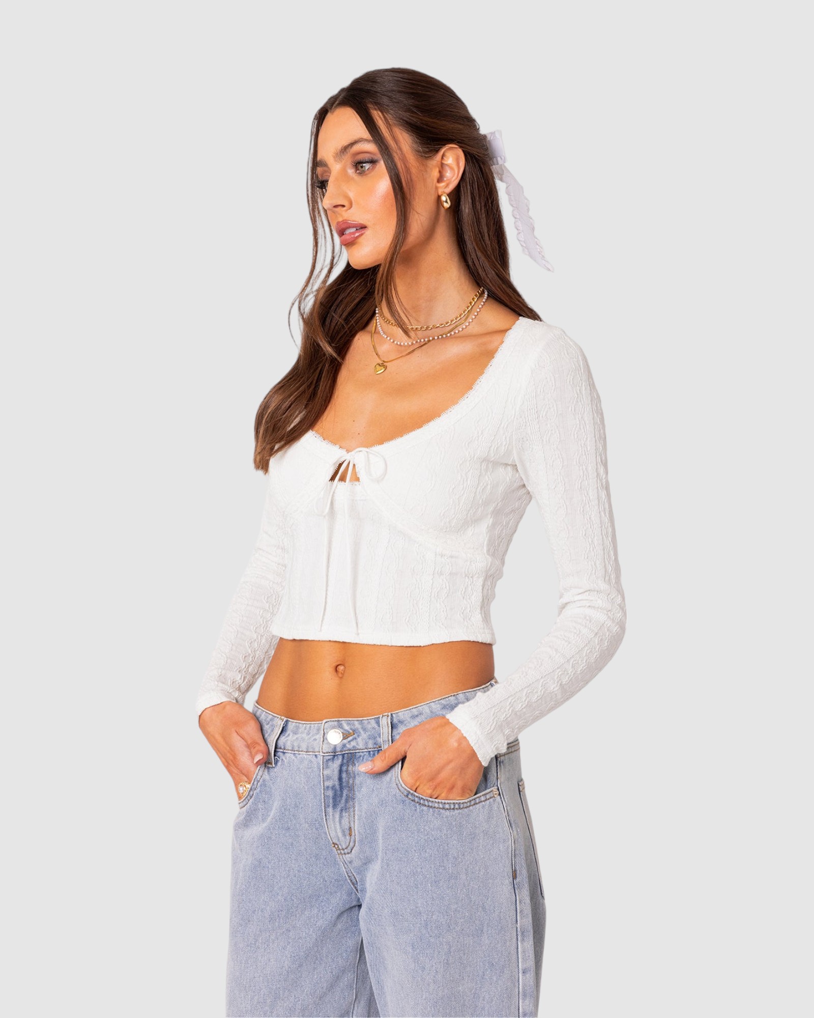 Lorey Lacey Knit Top