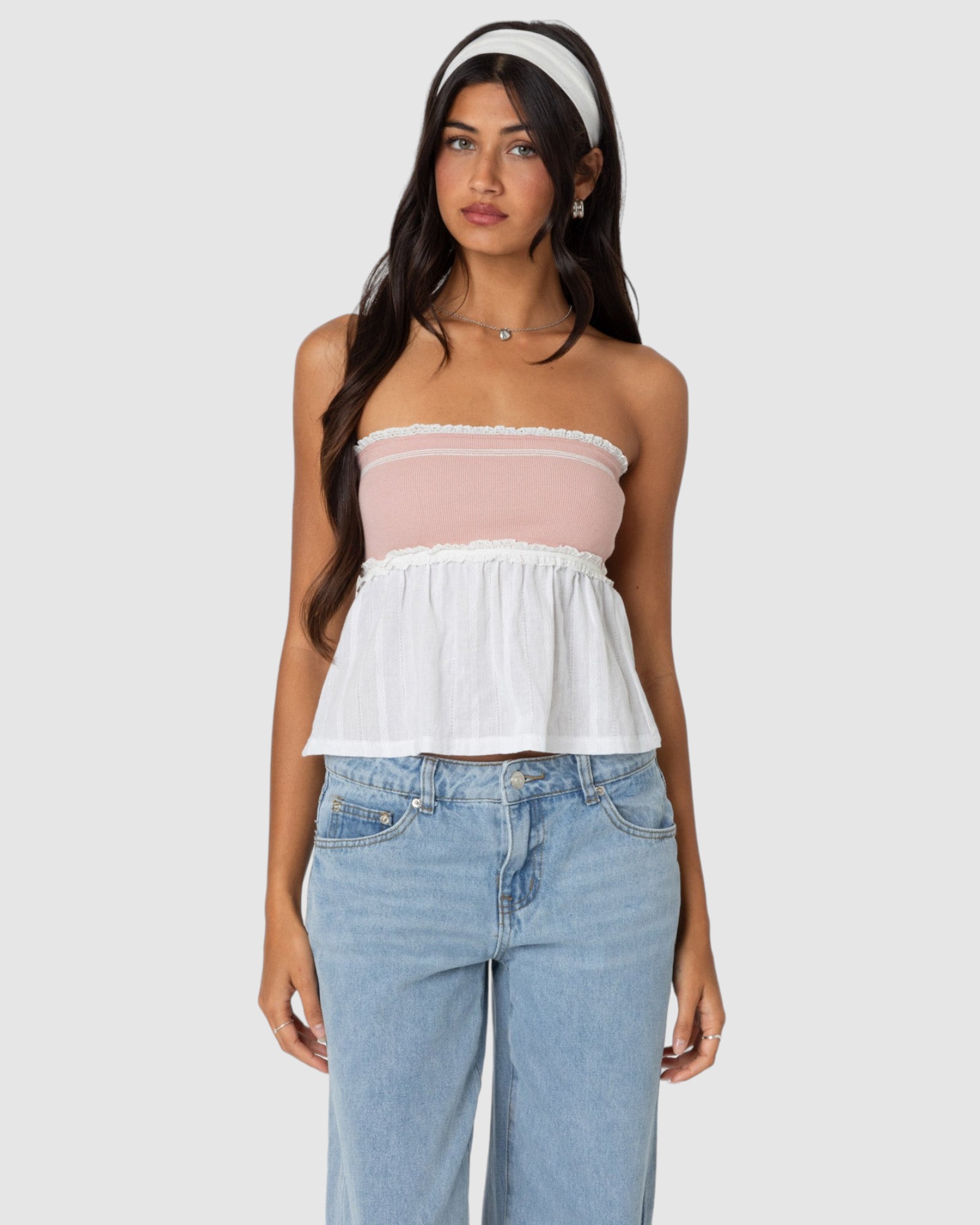 Rena ribbed peplum top